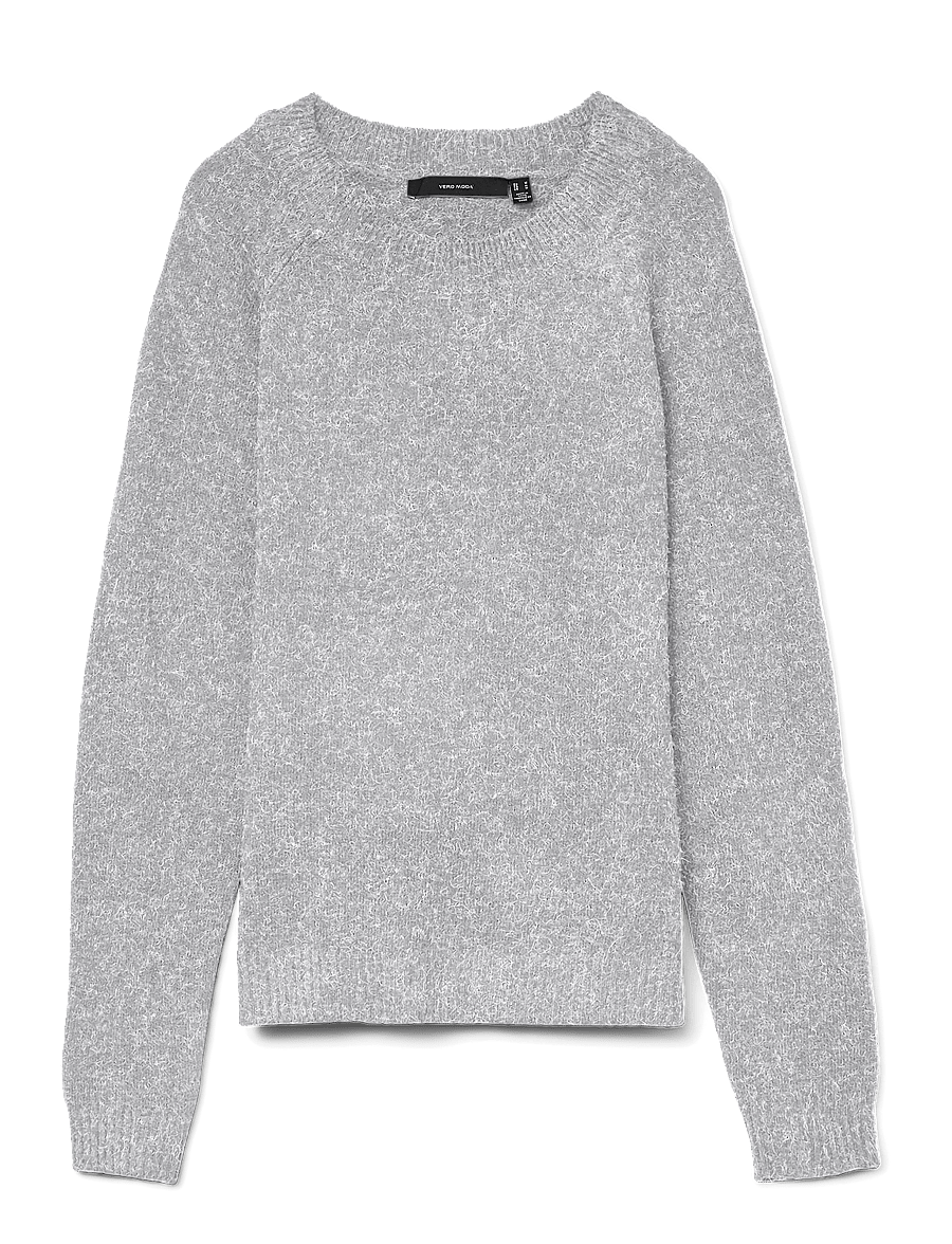 Vero Moda - VMDOFFY LS O-NECK BLOUSE GA NOOS - kampsunid - light grey melange - 1