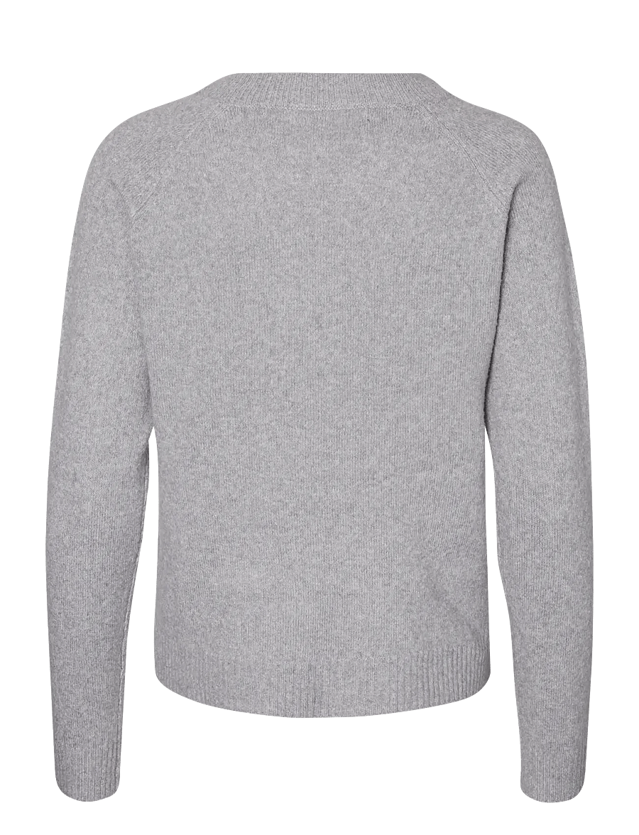 Vero Moda - VMDOFFY LS O-NECK BLOUSE GA NOOS - kampsunid - light grey melange - 2