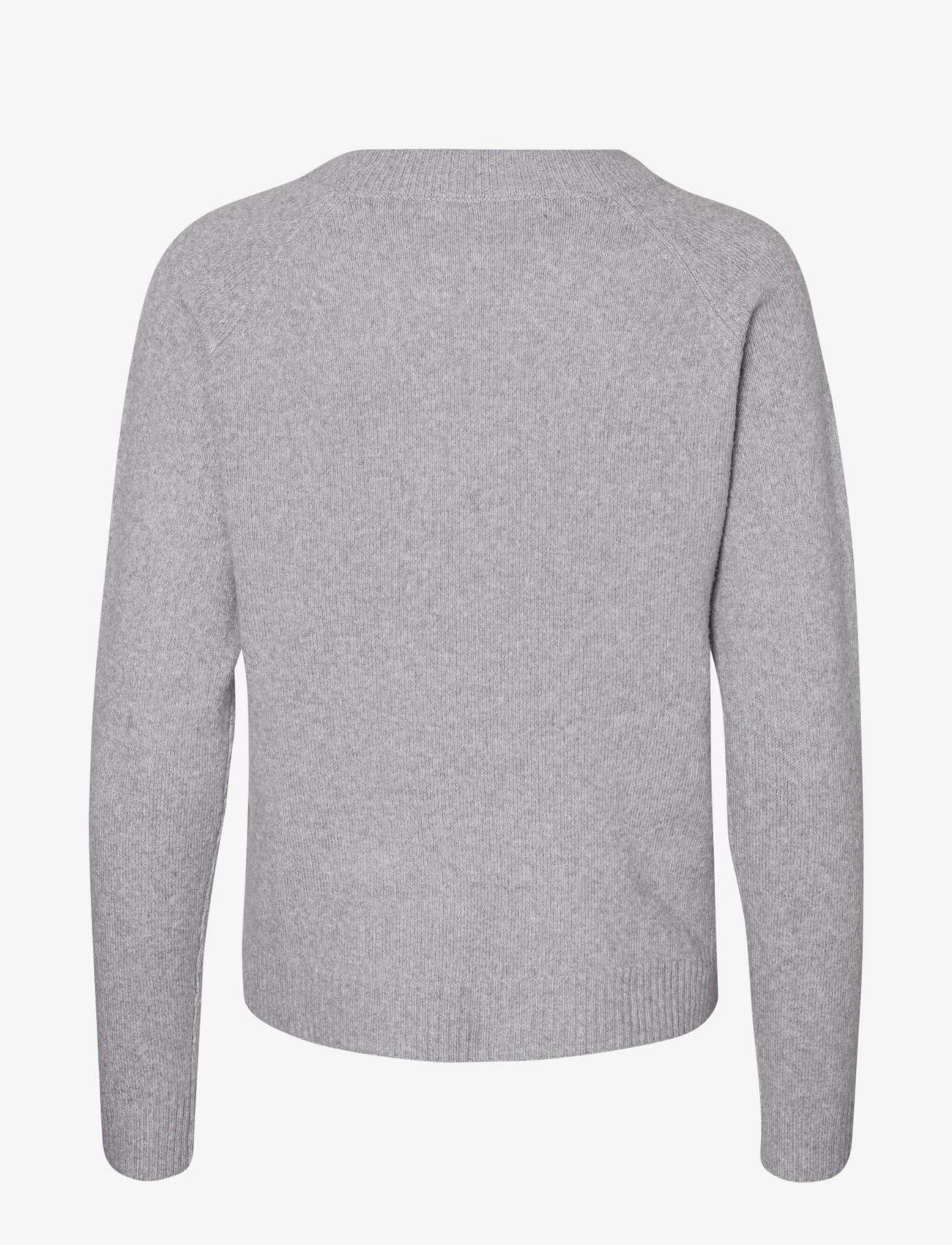 Vero Moda - VMDOFFY LS O-NECK BLOUSE GA NOOS - pullover - light grey melange - 2