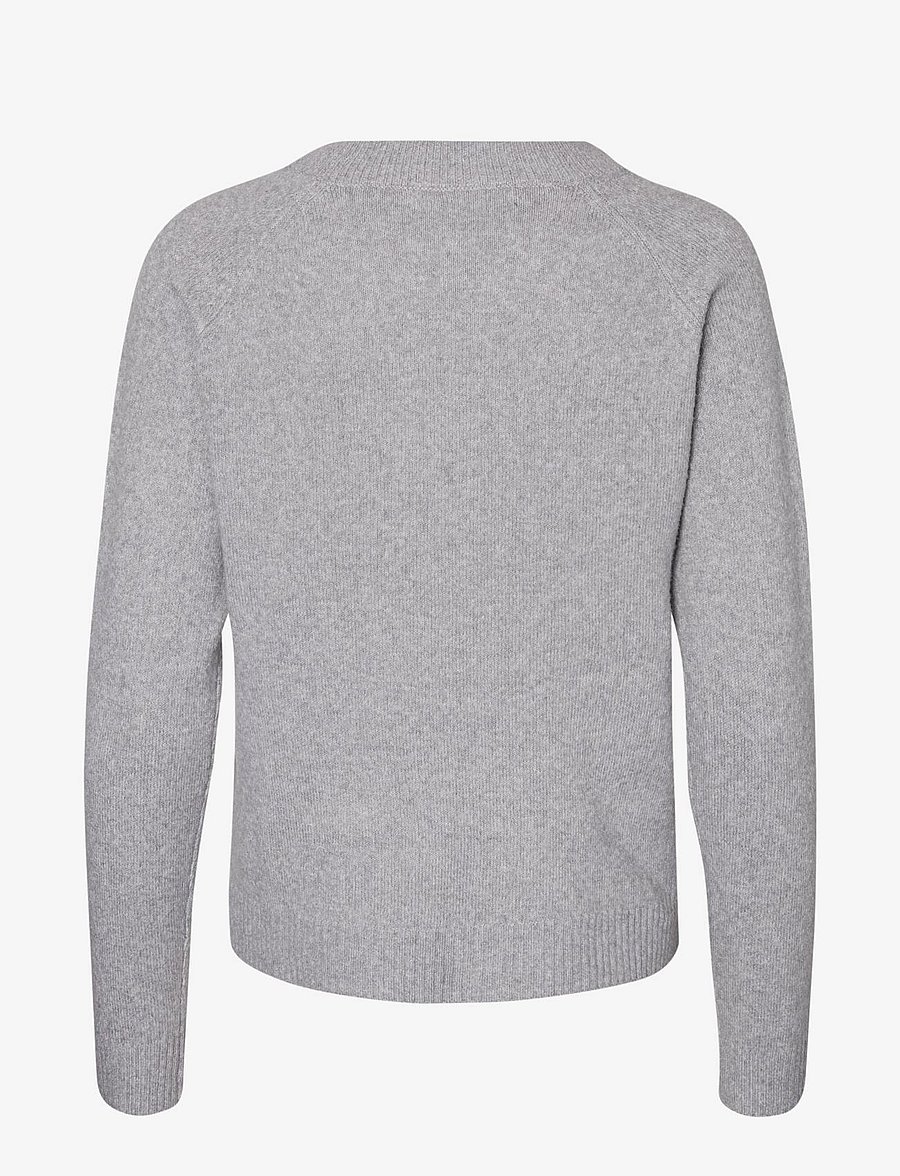 Vero Moda - VMDOFFY LS O-NECK BLOUSE GA NOOS - pullover - light grey melange - 2