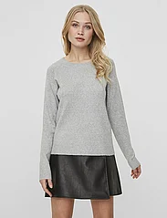 Vero Moda - VMDOFFY LS O-NECK BLOUSE GA NOOS - sweaters - light grey melange - 2