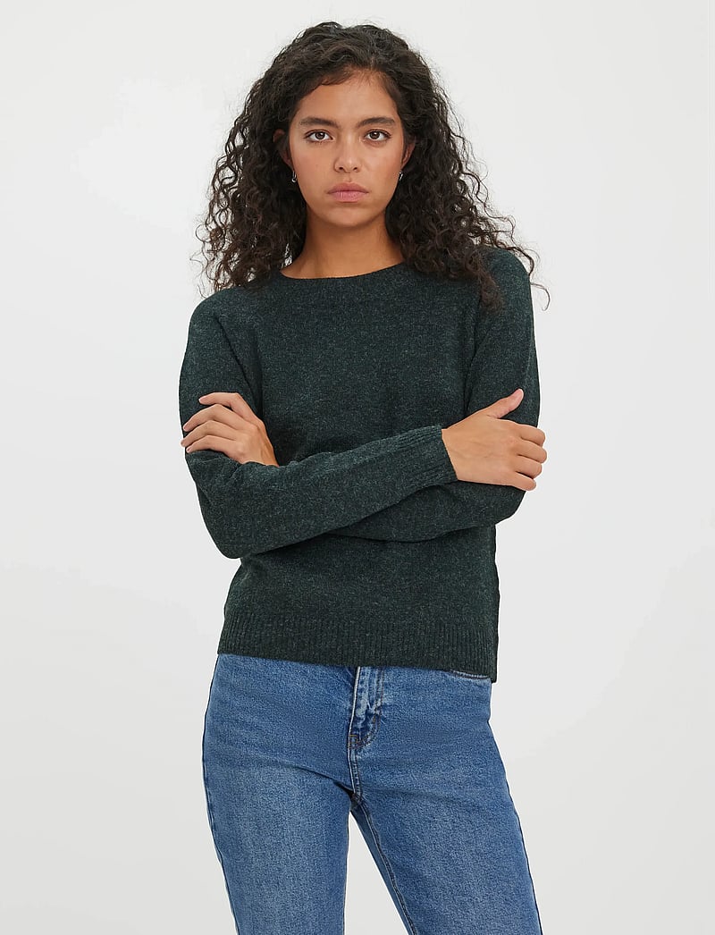 Vero Moda - VMDOFFY LS O-NECK BLOUSE GA NOOS - sviitrid - pine grove - 0