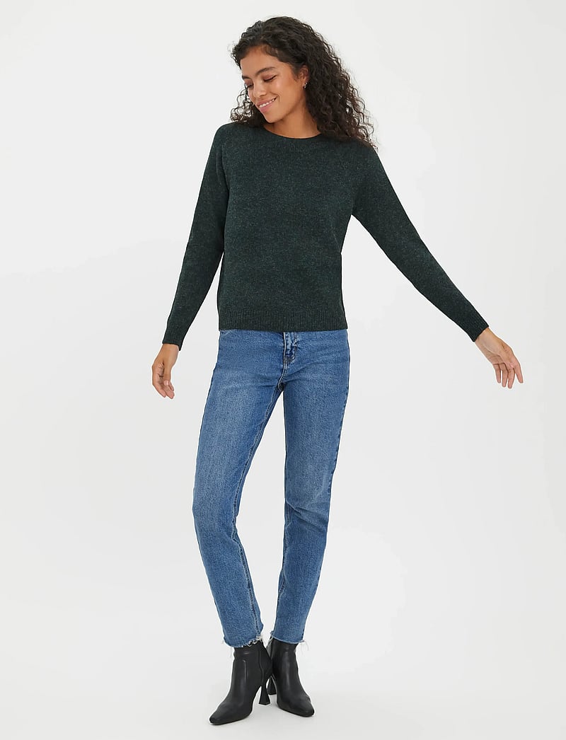 Vero Moda - VMDOFFY LS O-NECK BLOUSE GA NOOS - sviitrid - pine grove - 3