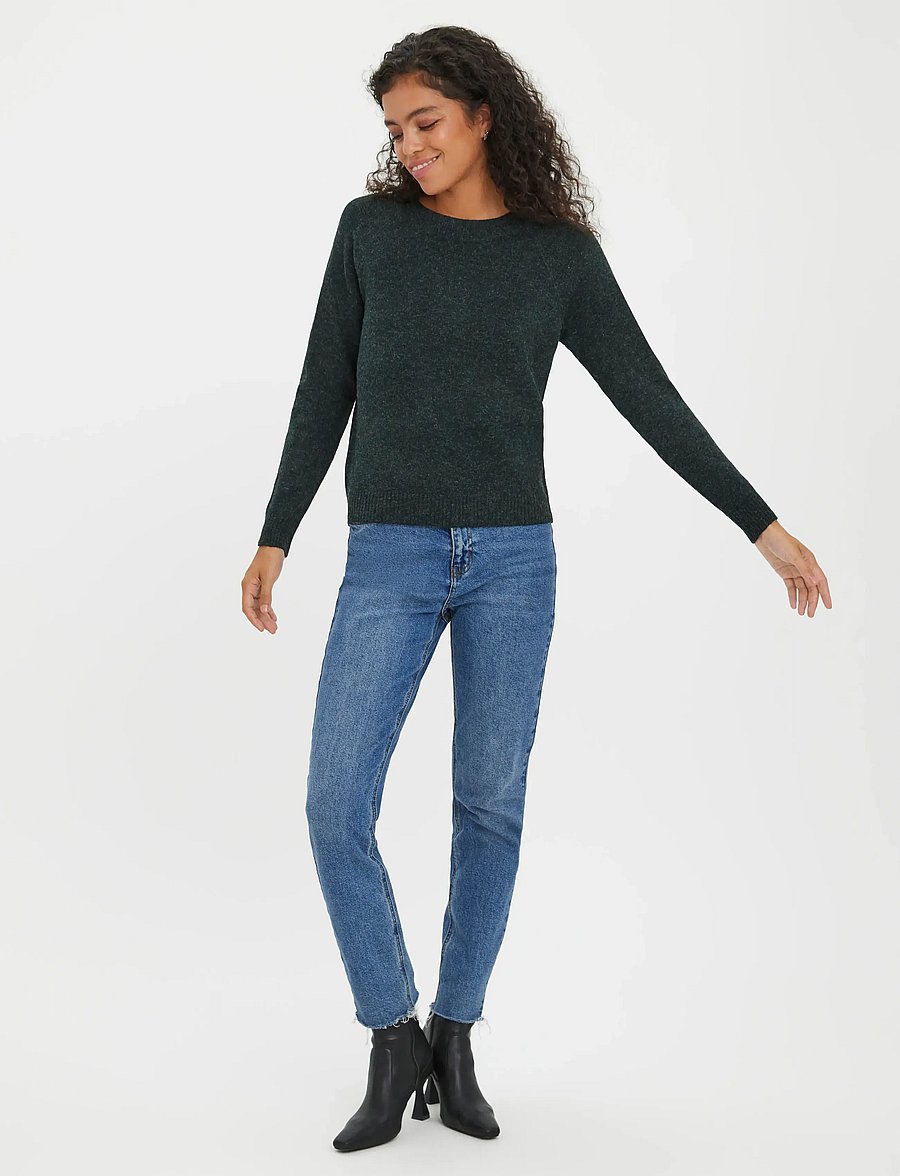 Vero Moda - VMDOFFY LS O-NECK BLOUSE GA NOOS - pullover - pine grove - 3