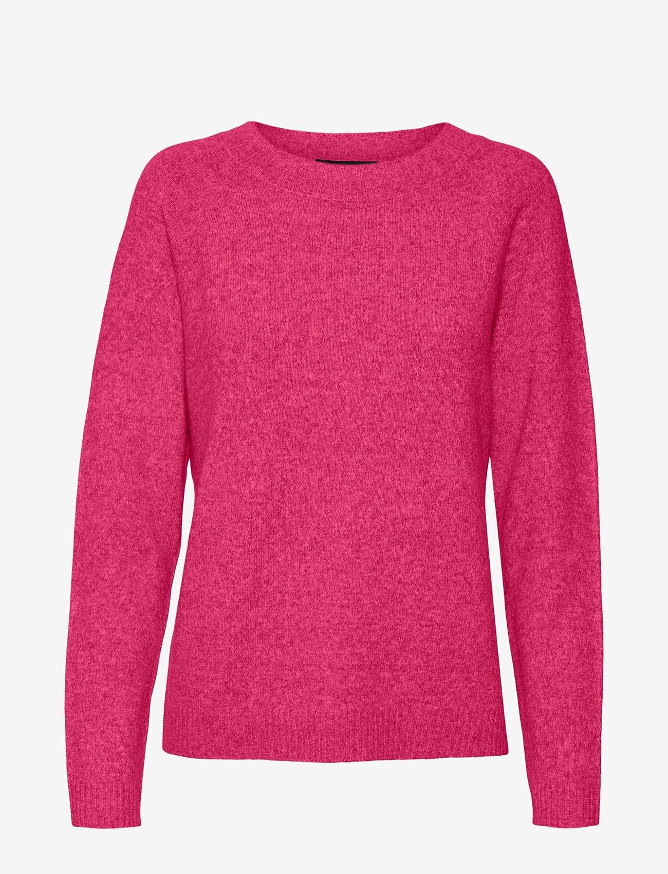 Vero Moda - VMDOFFY LS O-NECK BLOUSE GA NOOS - sweaters - raspberry sorbet - 0