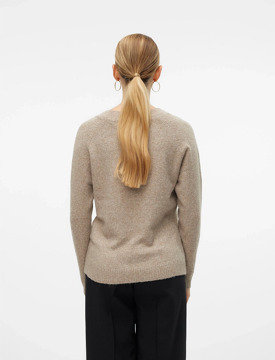 Vero Moda - VMDOFFY LS O-NECK BLOUSE GA NOOS - pullover - sepia tint - 3