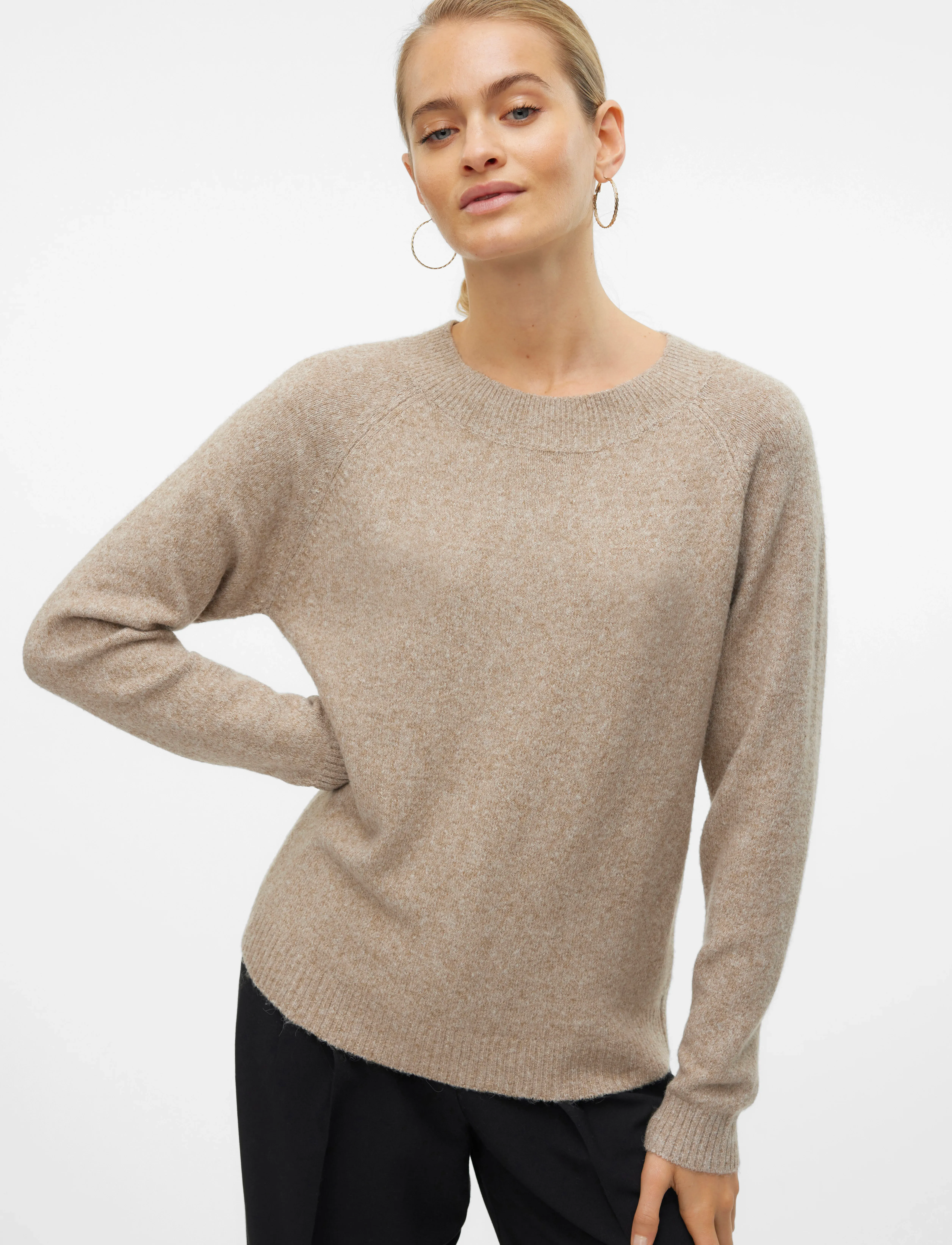 Vero Moda - VMDOFFY LS O-NECK BLOUSE GA NOOS - jumpers - sepia tint - 5