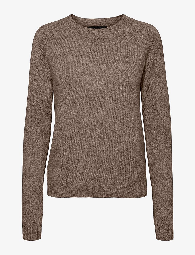Vero Moda - VMDOFFY LS O-NECK BLOUSE GA NOOS - striktrøjer - walnut - 1
