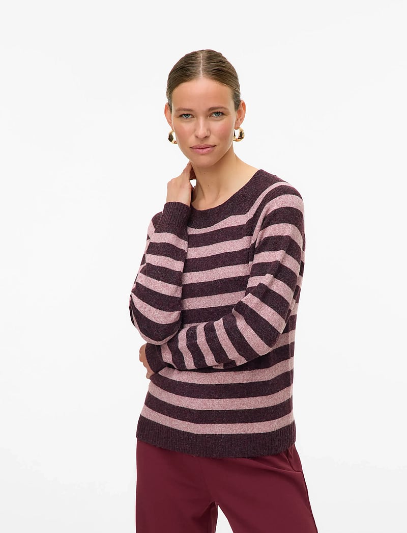 Vero Moda - VMDOFFY LS O-NECK BLOUSE GA NOOS - pullover - winetasting - 5