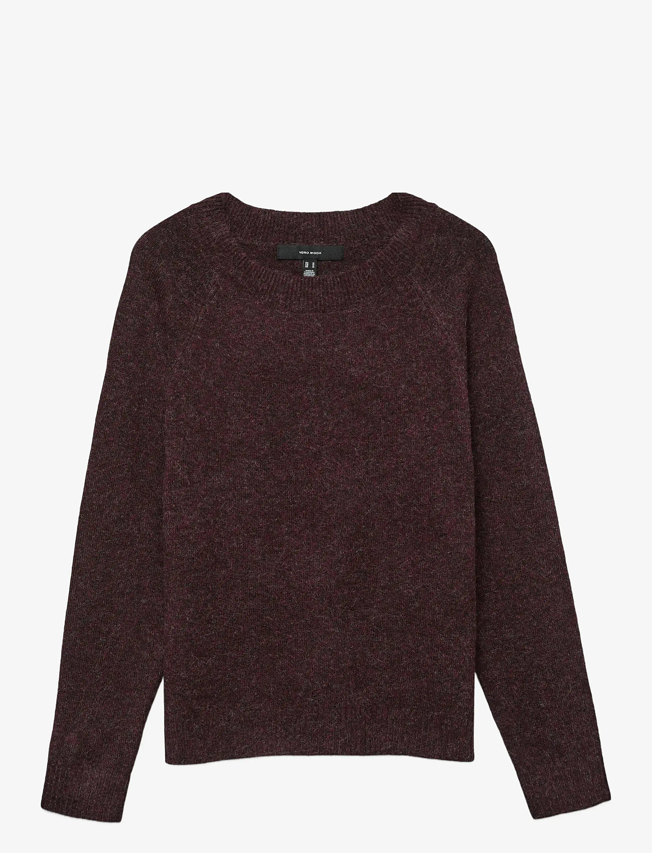 Vero Moda - VMDOFFY LS O-NECK BLOUSE GA NOOS - striktrøjer - winetasting - 1