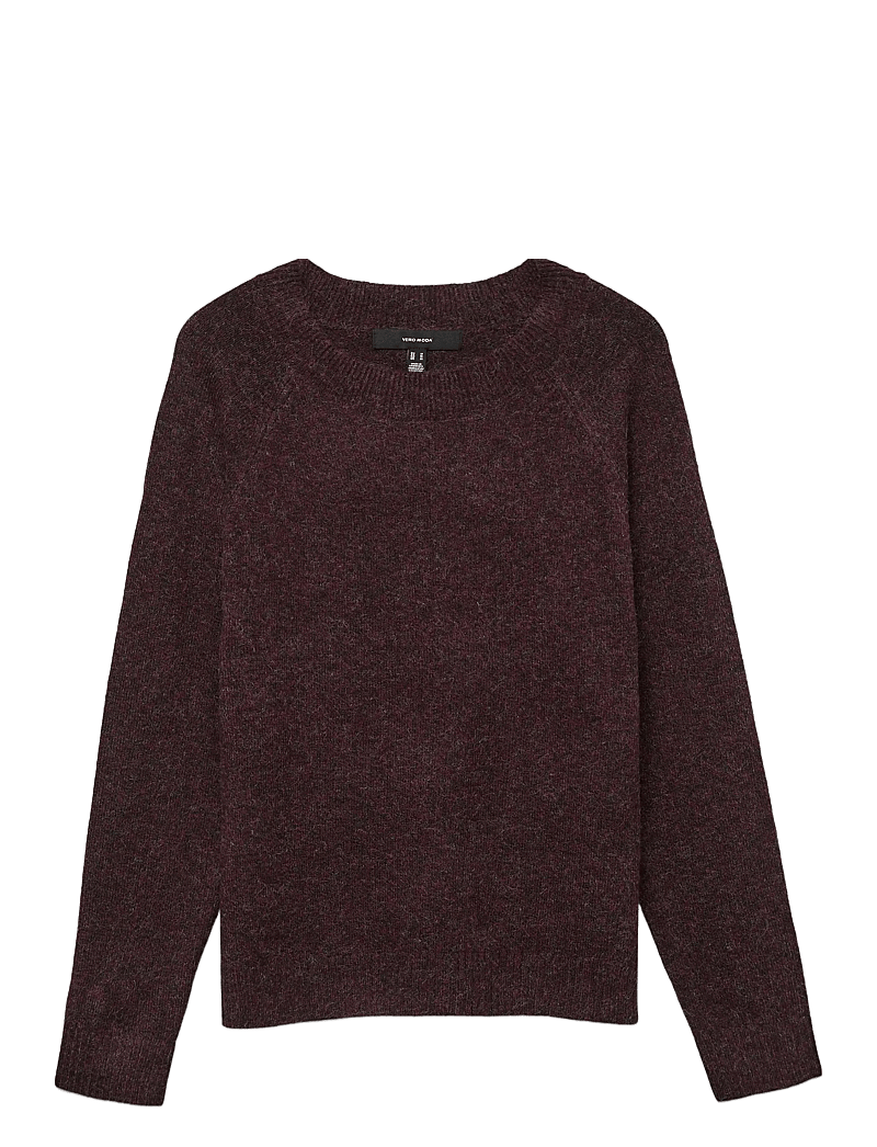 Vero Moda - VMDOFFY LS O-NECK BLOUSE GA NOOS - striktrøjer - winetasting - 1
