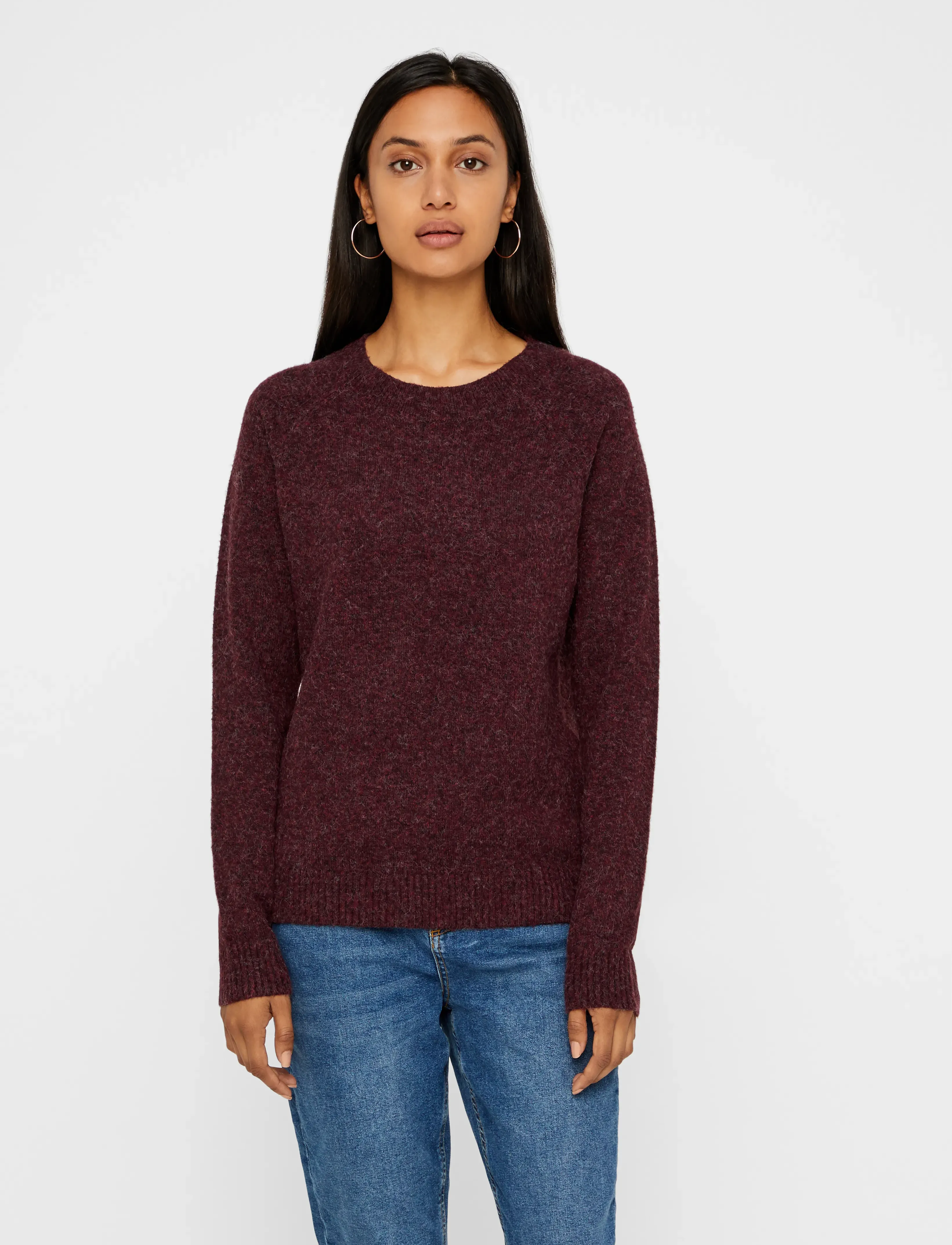 Vero Moda Vmdoffy Ls O-Neck Blouse Ga Noos, S, Knitwear, Lila - Jumpers, Frauen