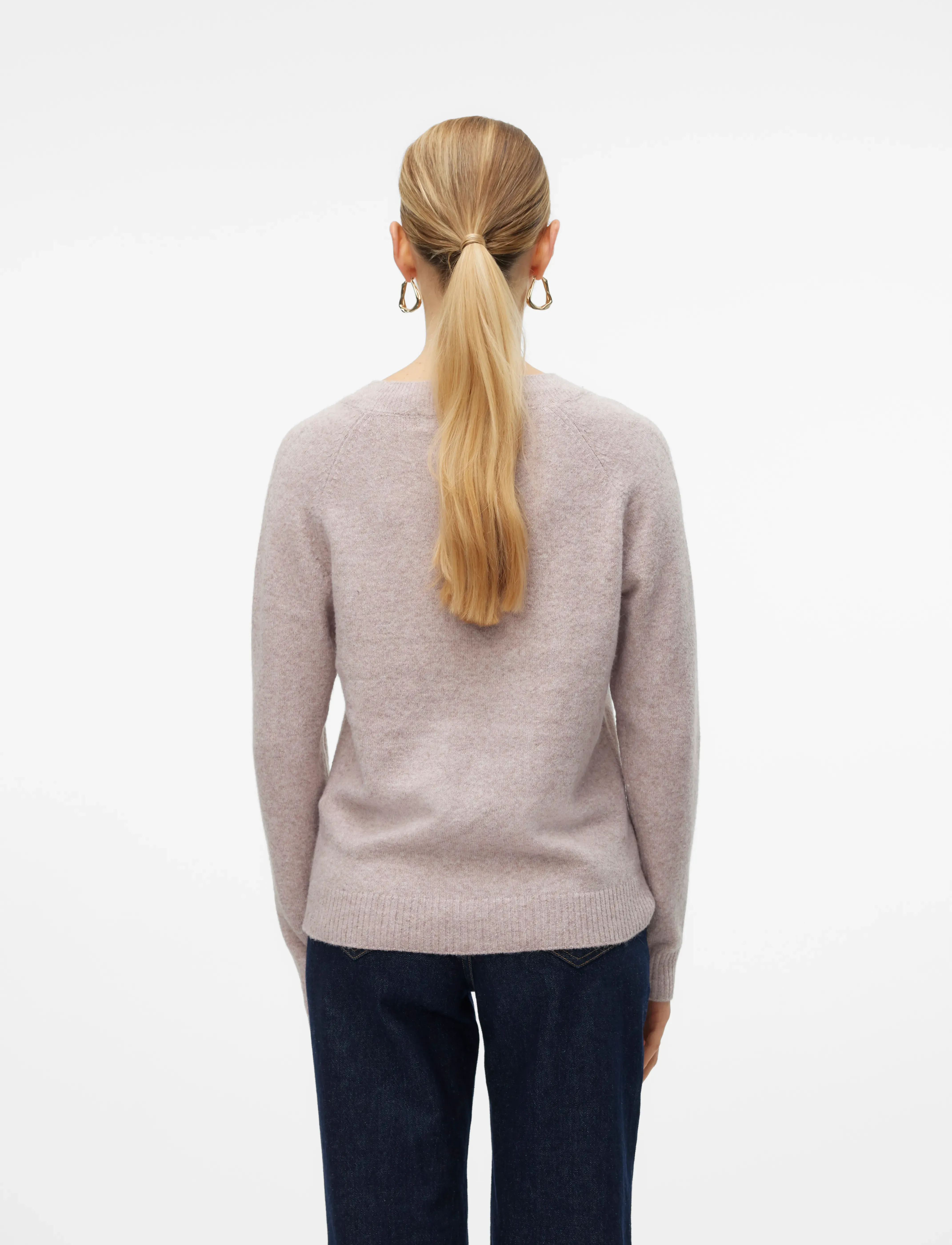 Vero Moda - VMDOFFY LS O-NECK BLOUSE GA NOOS - jumpers - woodrose - 3