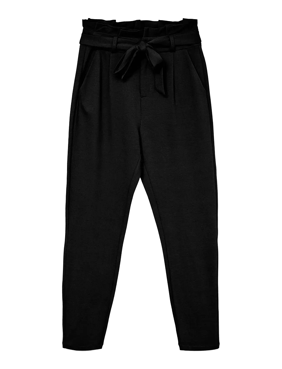 Vero Moda - VMEVA HW LOOSE PAPERBAG PANT NOOS - slim-fit hosen - black - 1