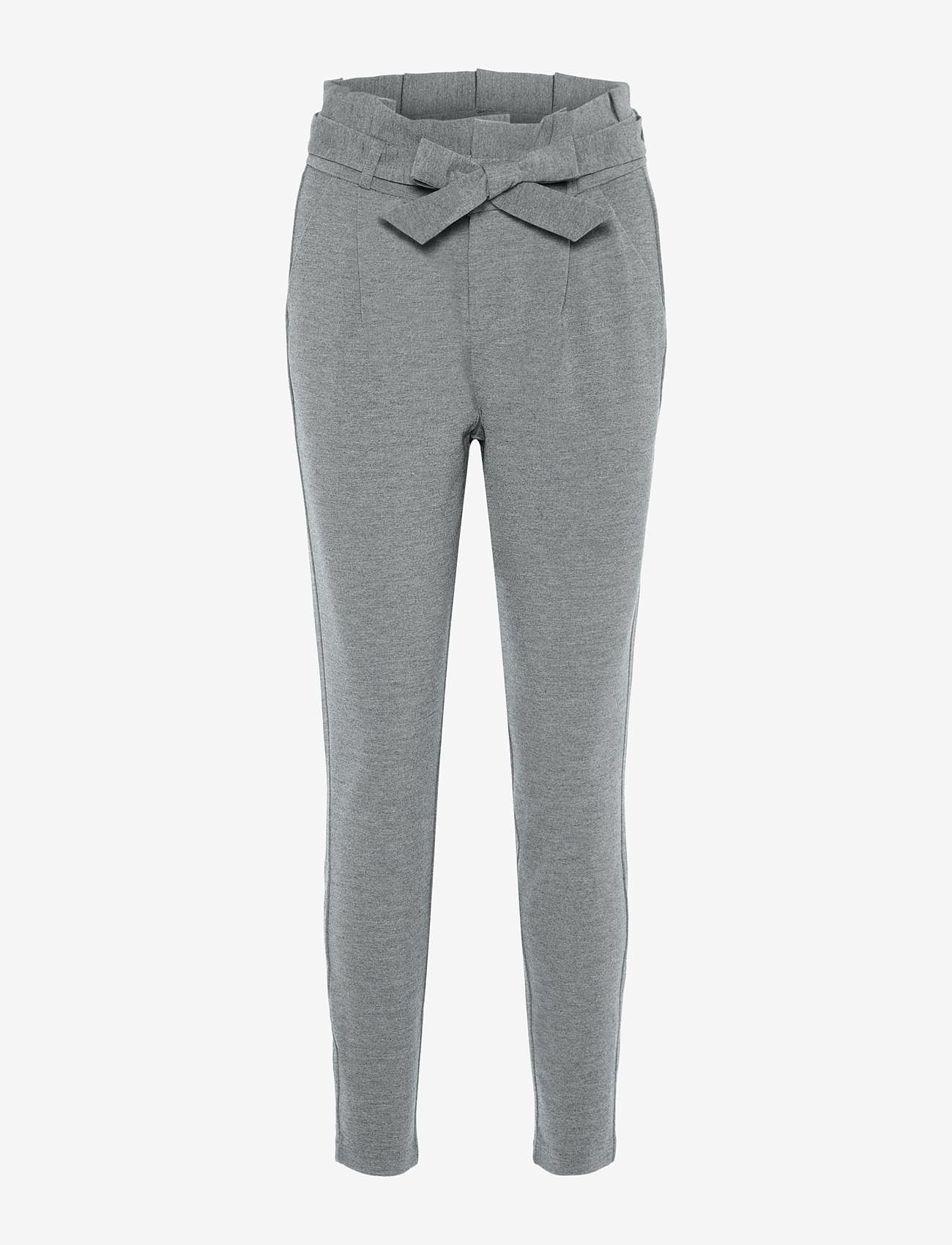 Vero Moda - VMEVA HW LOOSE PAPERBAG PANT GA NOOS - slim fit bukser - medium grey melange - 0