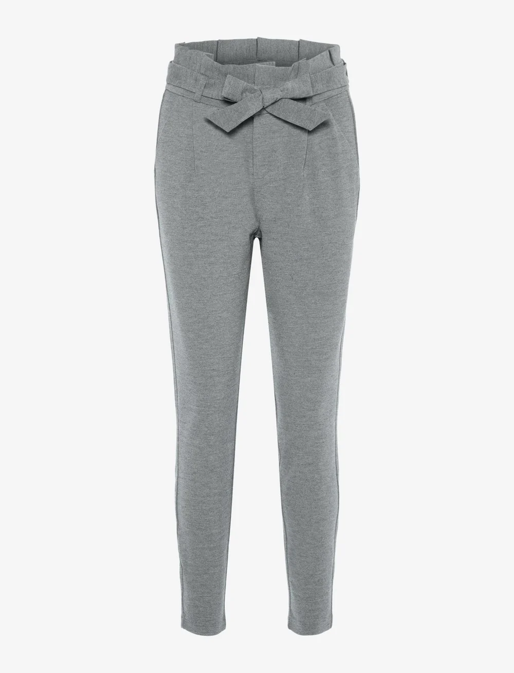 Vero Moda - VMEVA HW LOOSE PAPERBAG PANT NOOS - slim fit-byxor - medium grey melange - 1