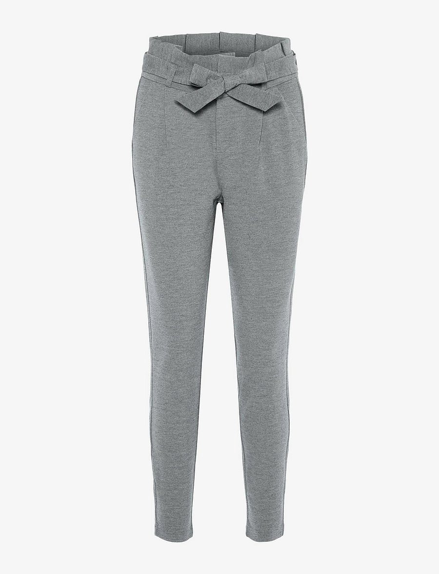 Vero Moda - VMEVA HW LOOSE PAPERBAG PANT NOOS - slim fit bukser - medium grey melange - 1