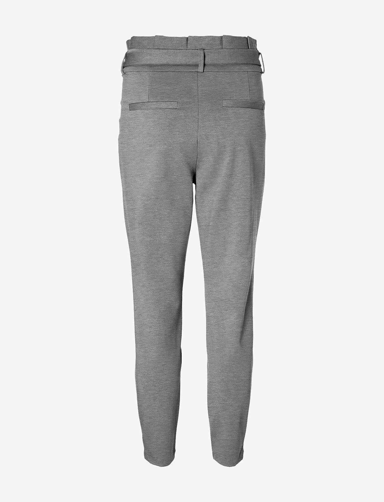 Vero Moda - VMEVA HW LOOSE PAPERBAG PANT GA NOOS - slim fit trousers - medium grey melange - 1