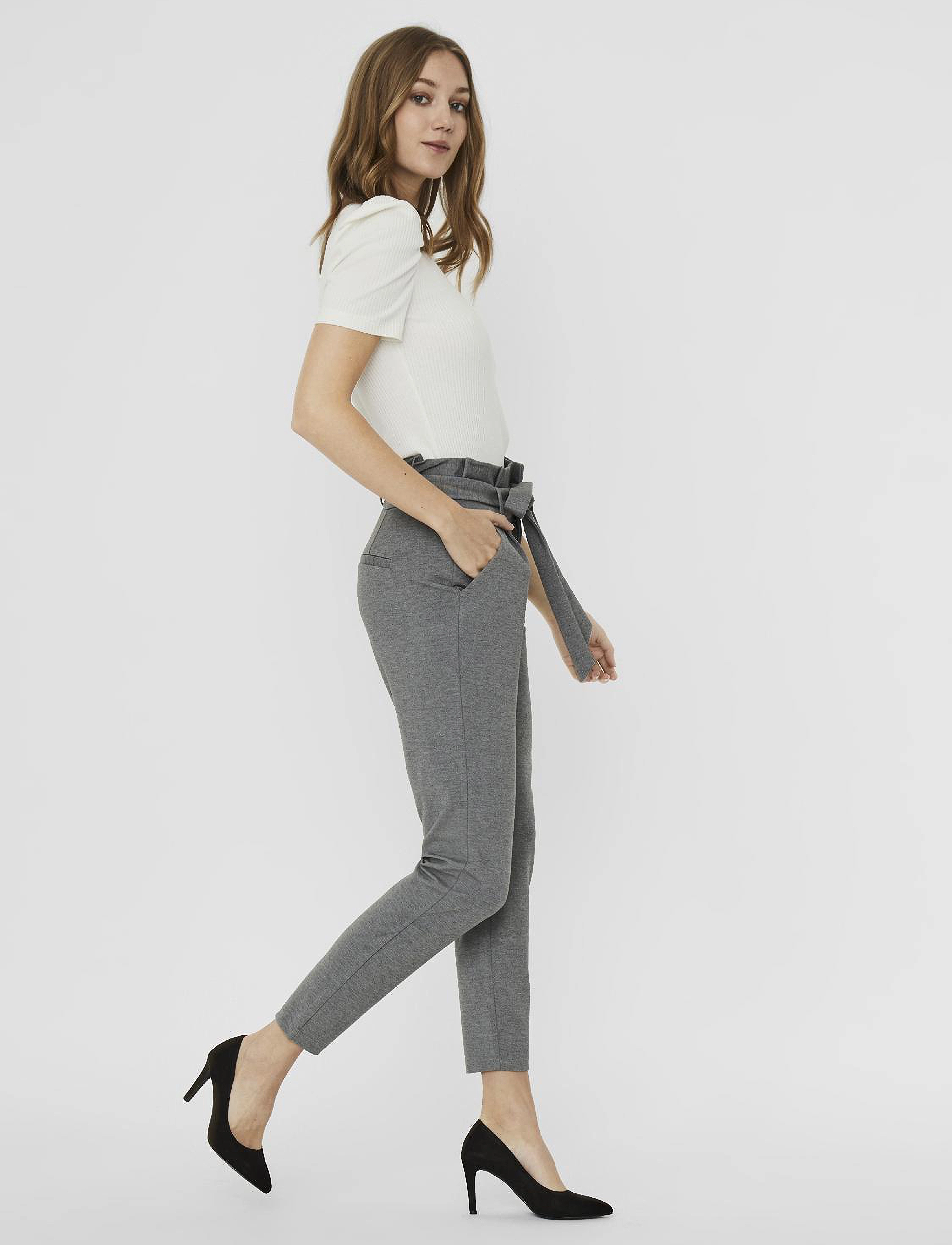 VERO MODA Vmeva Hw Loose Paperbag Pant Noos kostymbyxor dam – bild 5