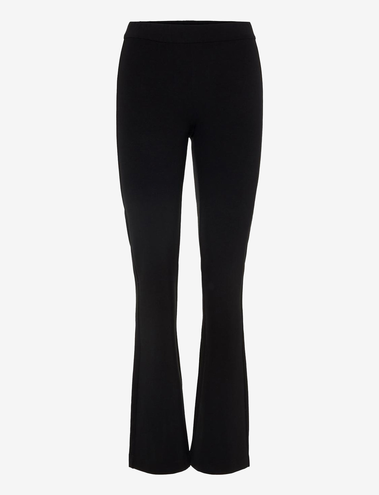 Vero Moda - VMKAMMA MW FLARED JERSEY PANT NOOS - utsvängda byxor - black - 1
