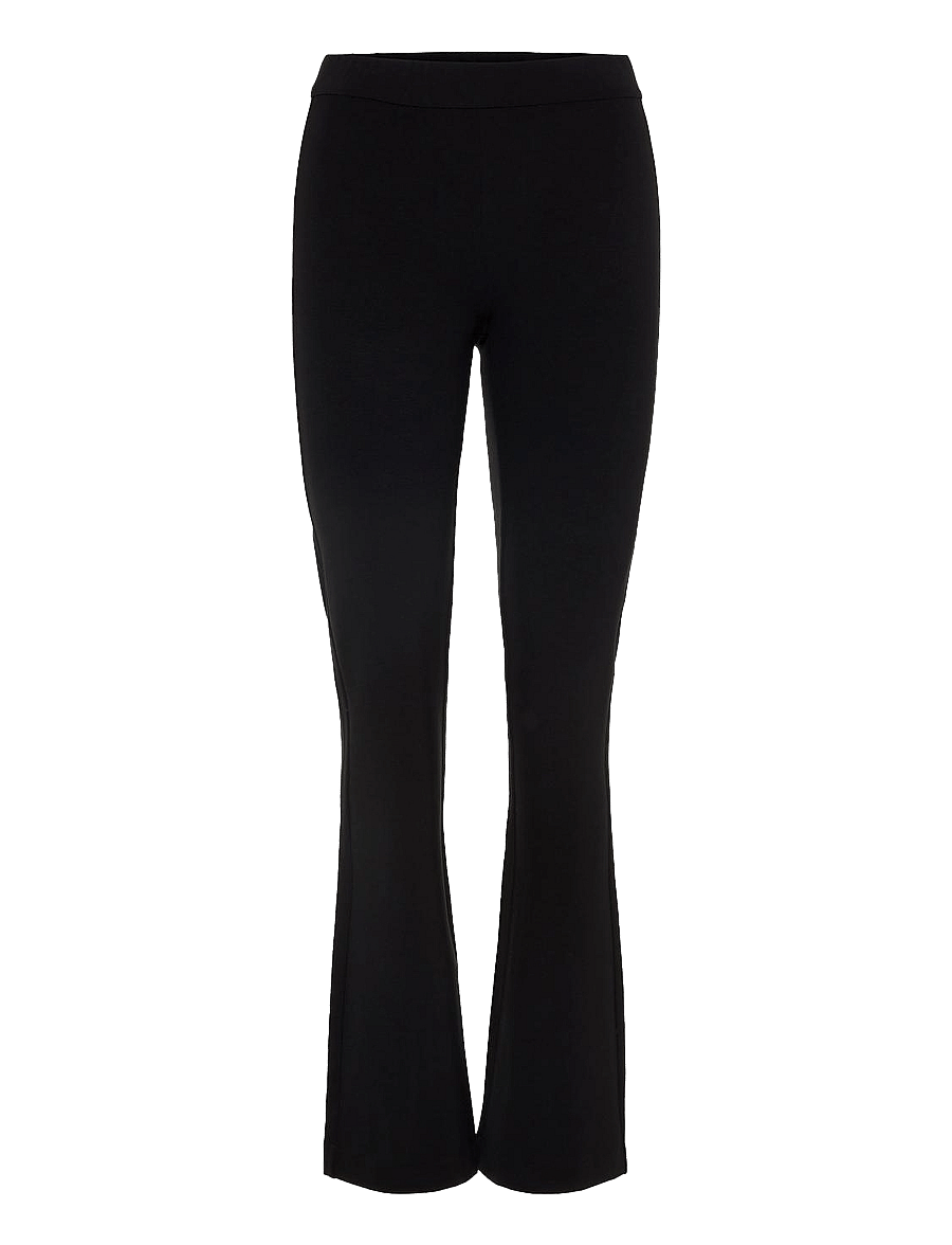 Vero Moda - VMKAMMA MW FLARED JERSEY PANT NOOS - alt laiad püksid - black - 1
