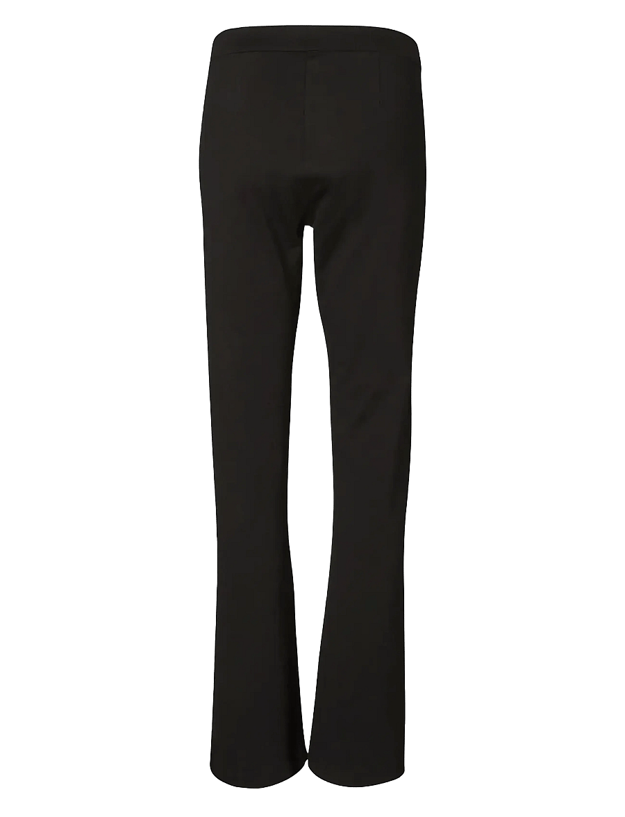 Vero Moda - VMKAMMA MW FLARED JERSEY PANT NOOS - alt laiad püksid - black - 2
