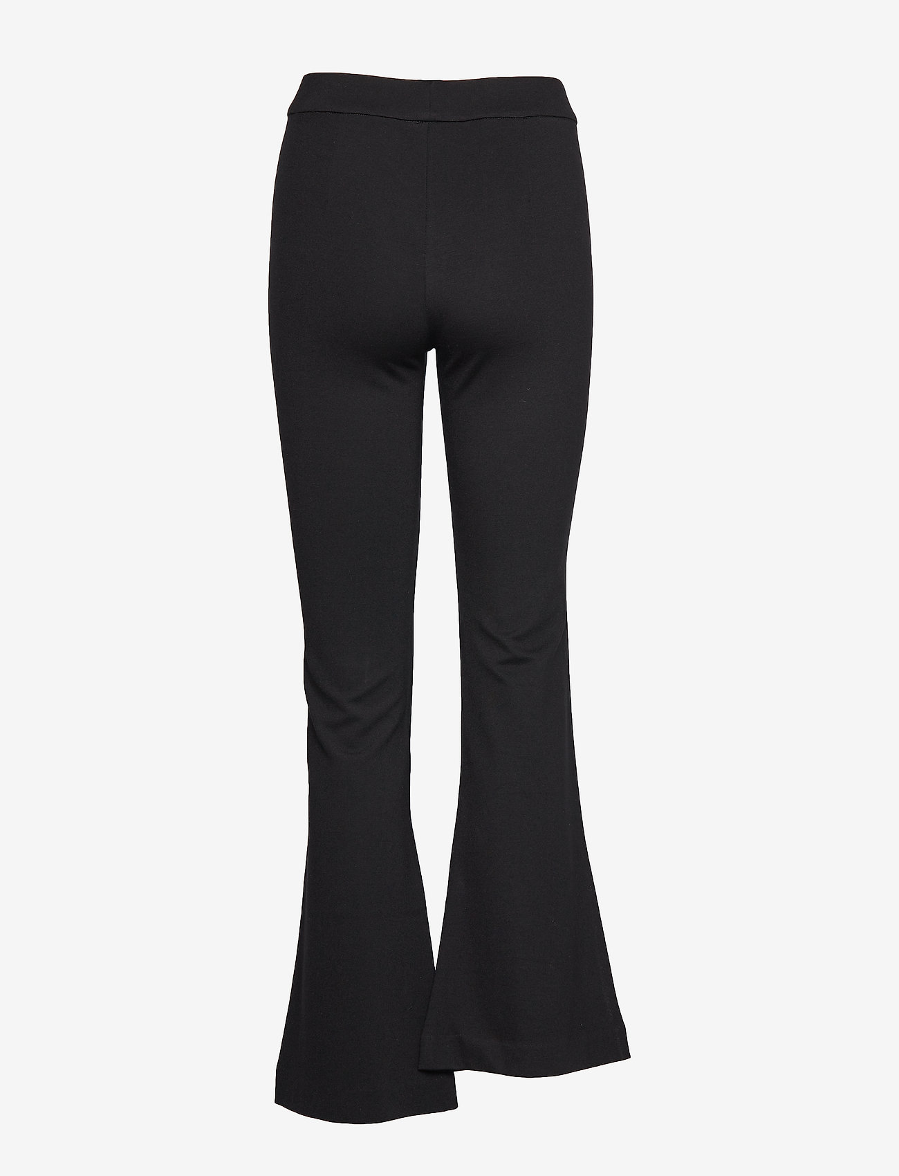 Vero Moda - VMKAMMA MW FLARED JERSEY PANT NOOS - utsvängda byxor - black - 4