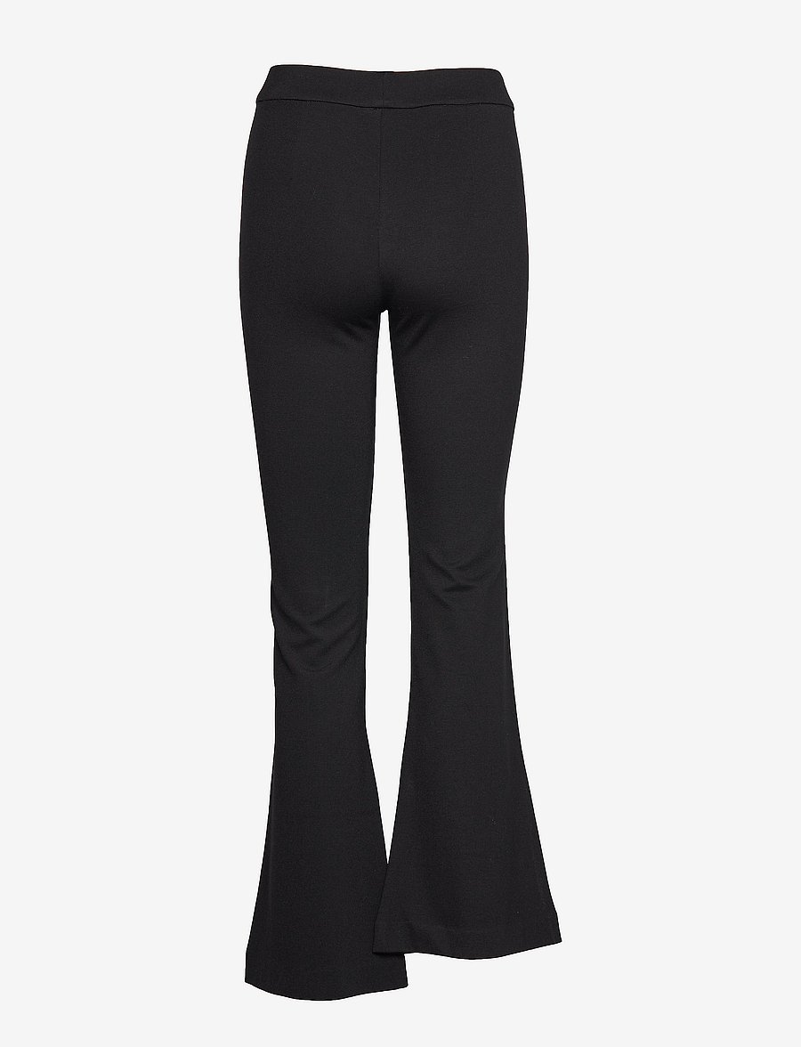 Vero Moda - VMKAMMA MW FLARED JERSEY PANT NOOS - alt laiad püksid - black - 4