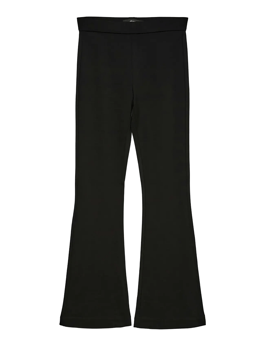 Vero Moda - VMKAMMA MW FLARED JERSEY PANT NOOS - alt laiad püksid - black - 5