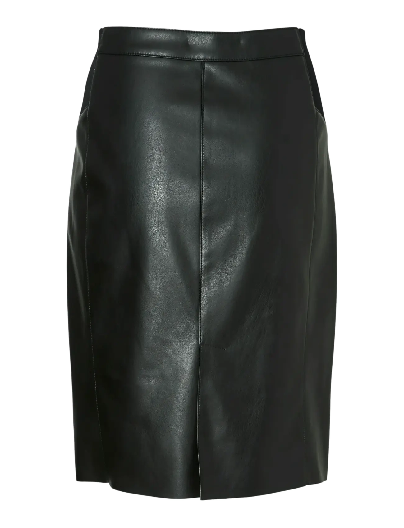 Vero Moda - VMBUTTERSIA HW COATED SKIRT NOOS - korte nederdele - black - 2