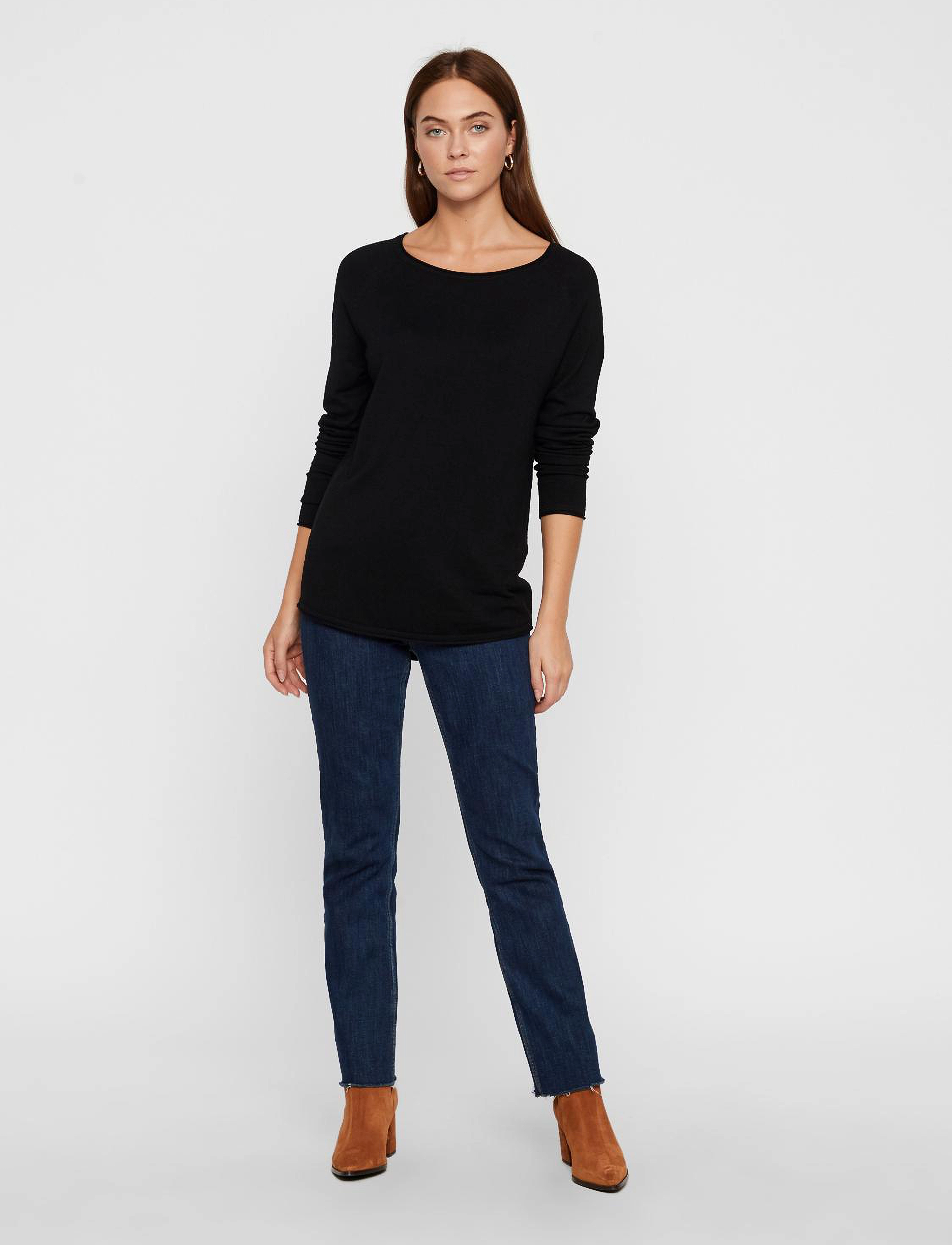 Vero Moda - VMNELLIE GLORY LS LONG BLOUSE - black - 4