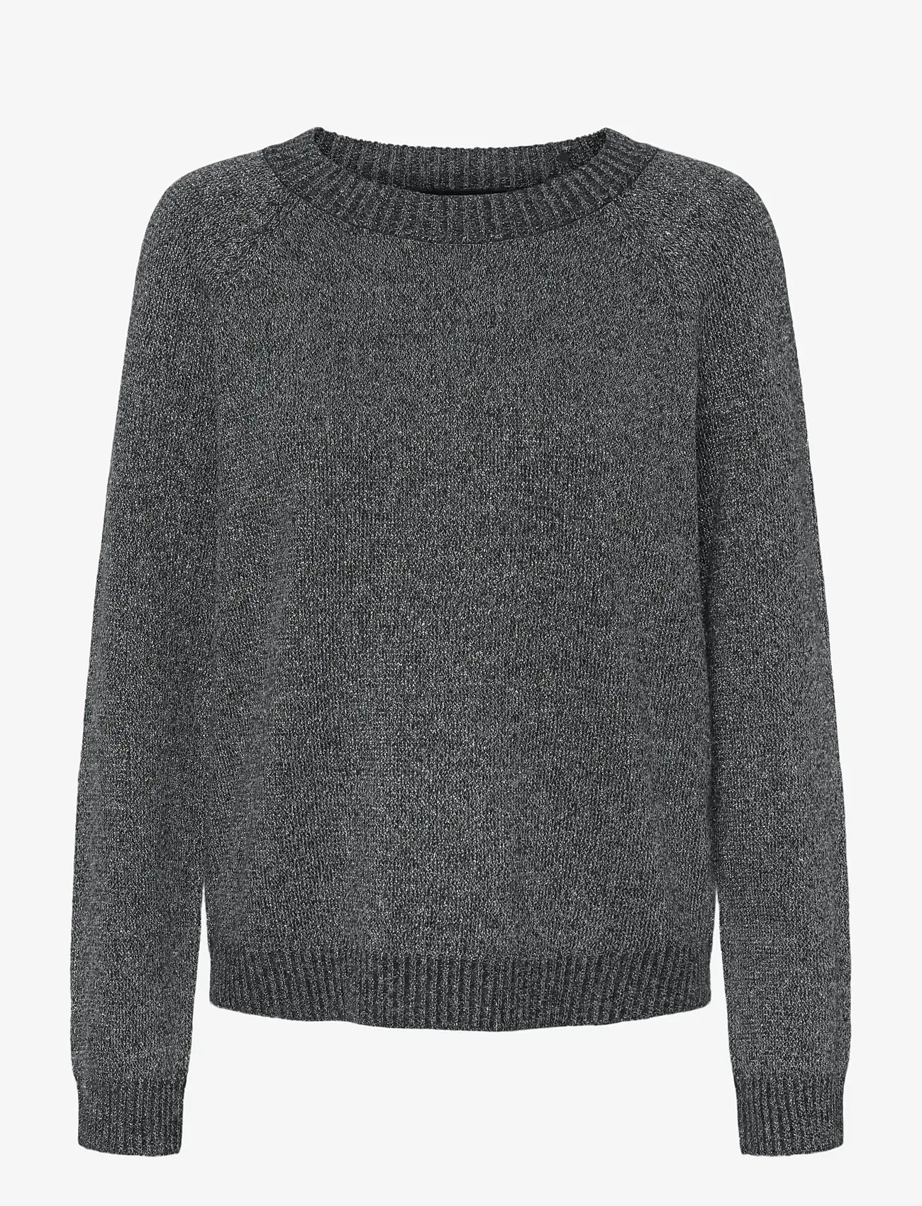 Vero Moda - VMDOFFYSHINE LS O-NECK BLOUSE REP NOOS - striktrøjer - asphalt - 1