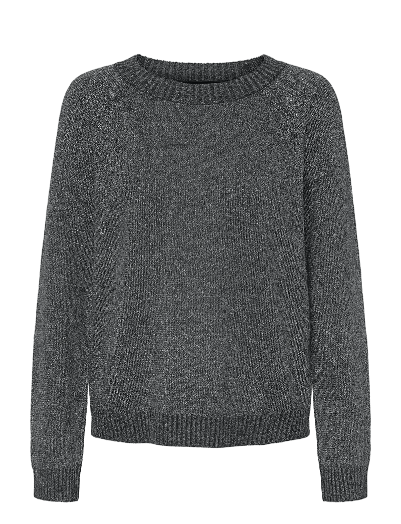 Vero Moda - VMDOFFYSHINE LS O-NECK BLOUSE REP NOOS - striktrøjer - asphalt - 1