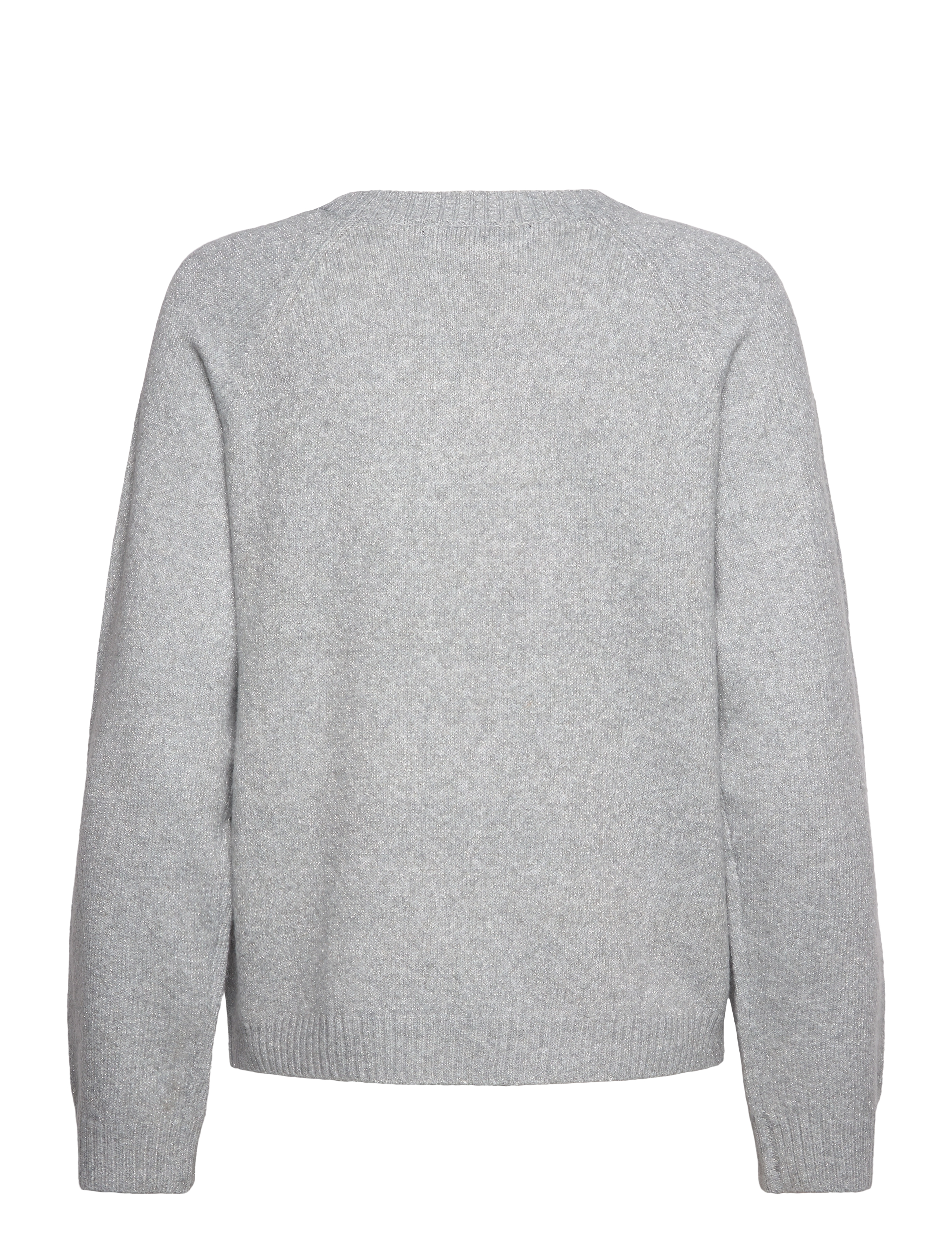 Vero Moda - VMDOFFYSHINE LS O-NECK BLOUSE REP NOOS - striktrøjer - light grey melange - 2
