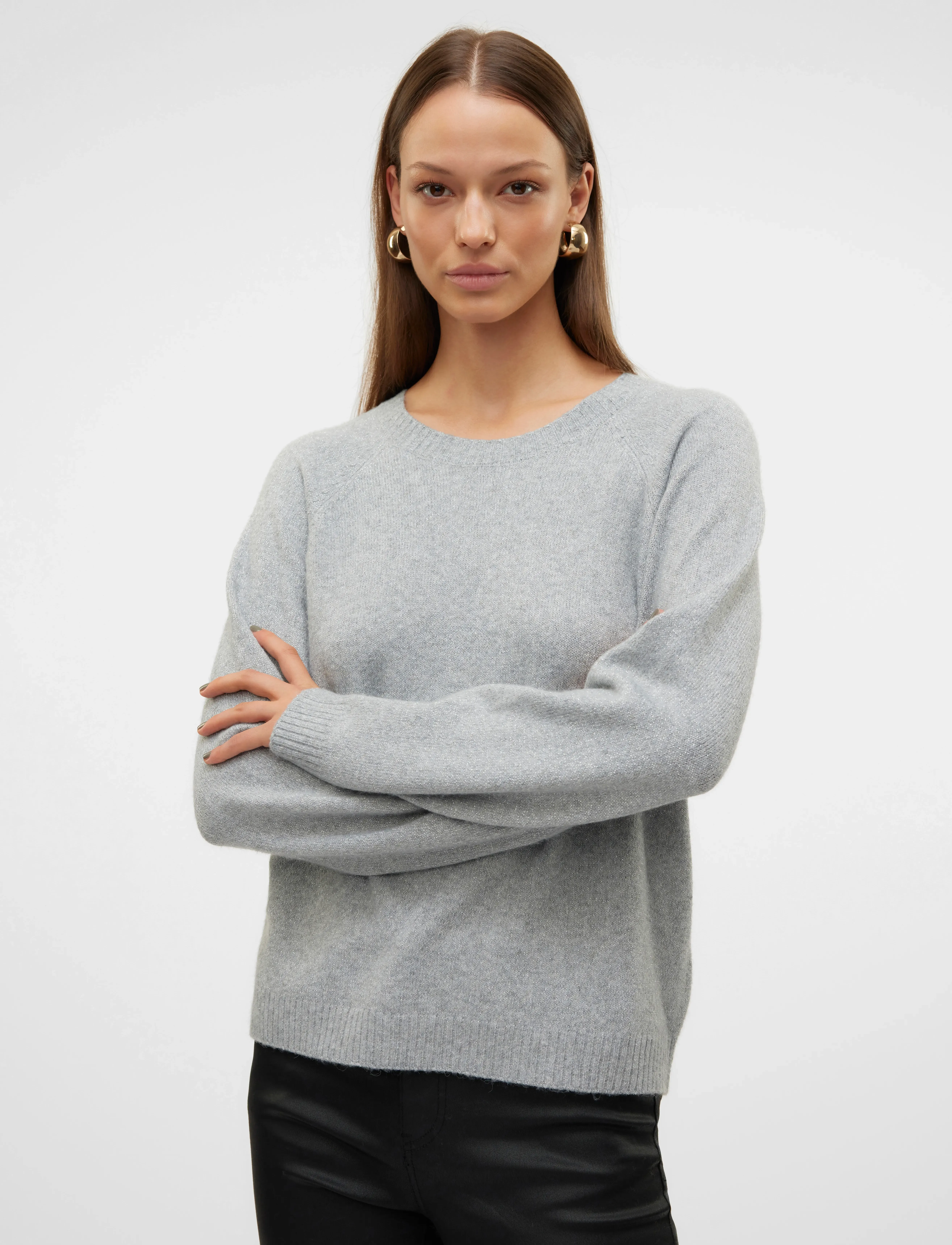 VERO MODA Vmdoffyshine Ls O-Neck Blouse Rep Noos stickade tröjor dam – bild 6