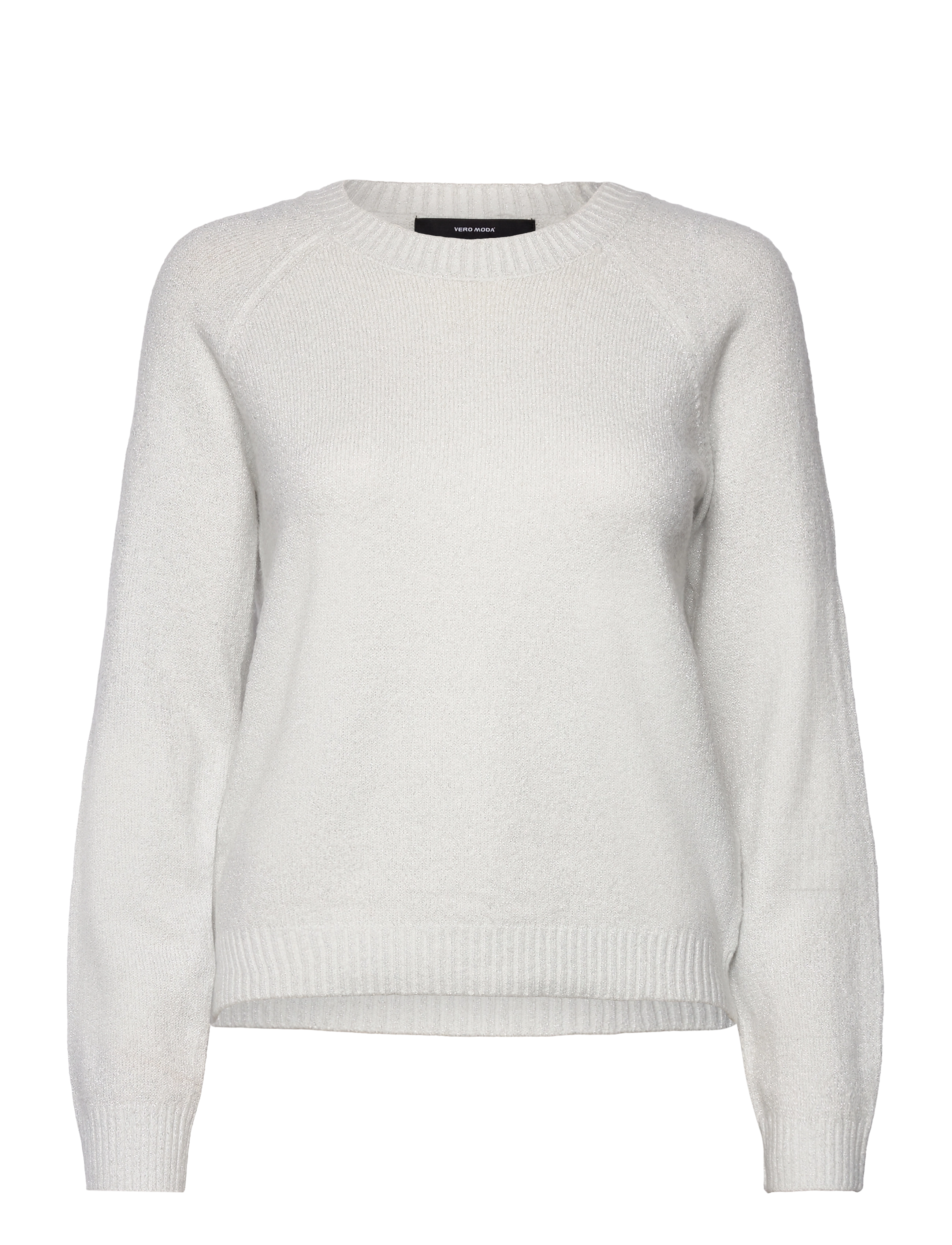 Vero Moda VMDOFFYSHINE LS O-NECK BLOUSE REP NOOS - Neuleet - SNOW WHITE / white