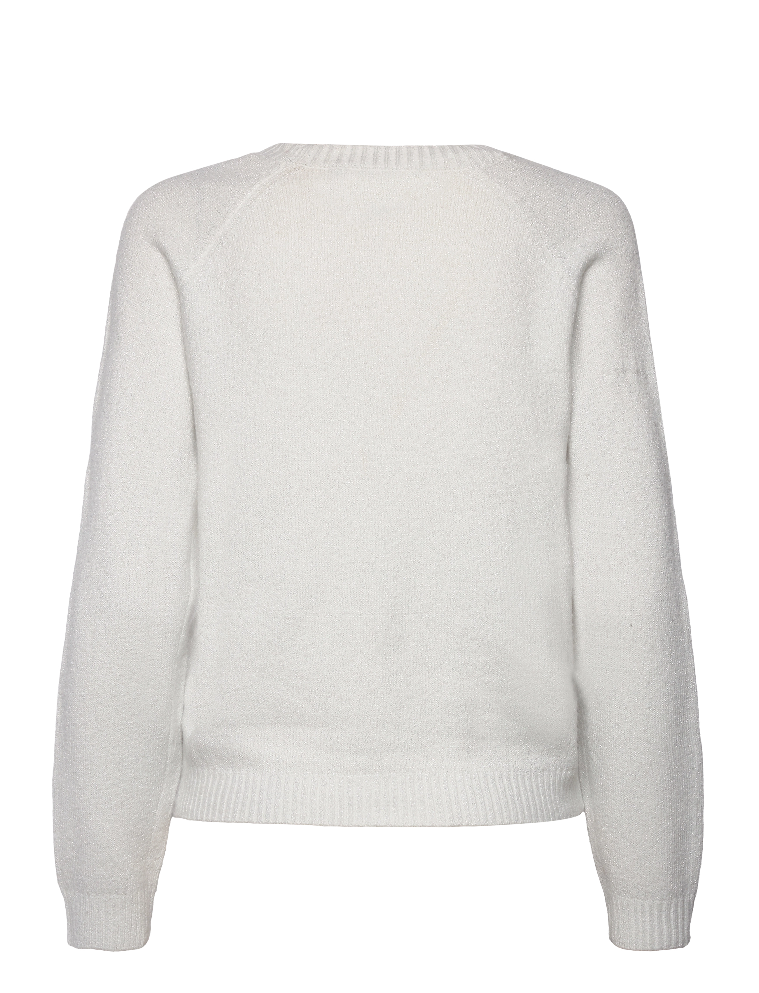 Vero Moda - VMDOFFYSHINE LS O-NECK BLOUSE REP NOOS - striktrøjer - snow white - 2