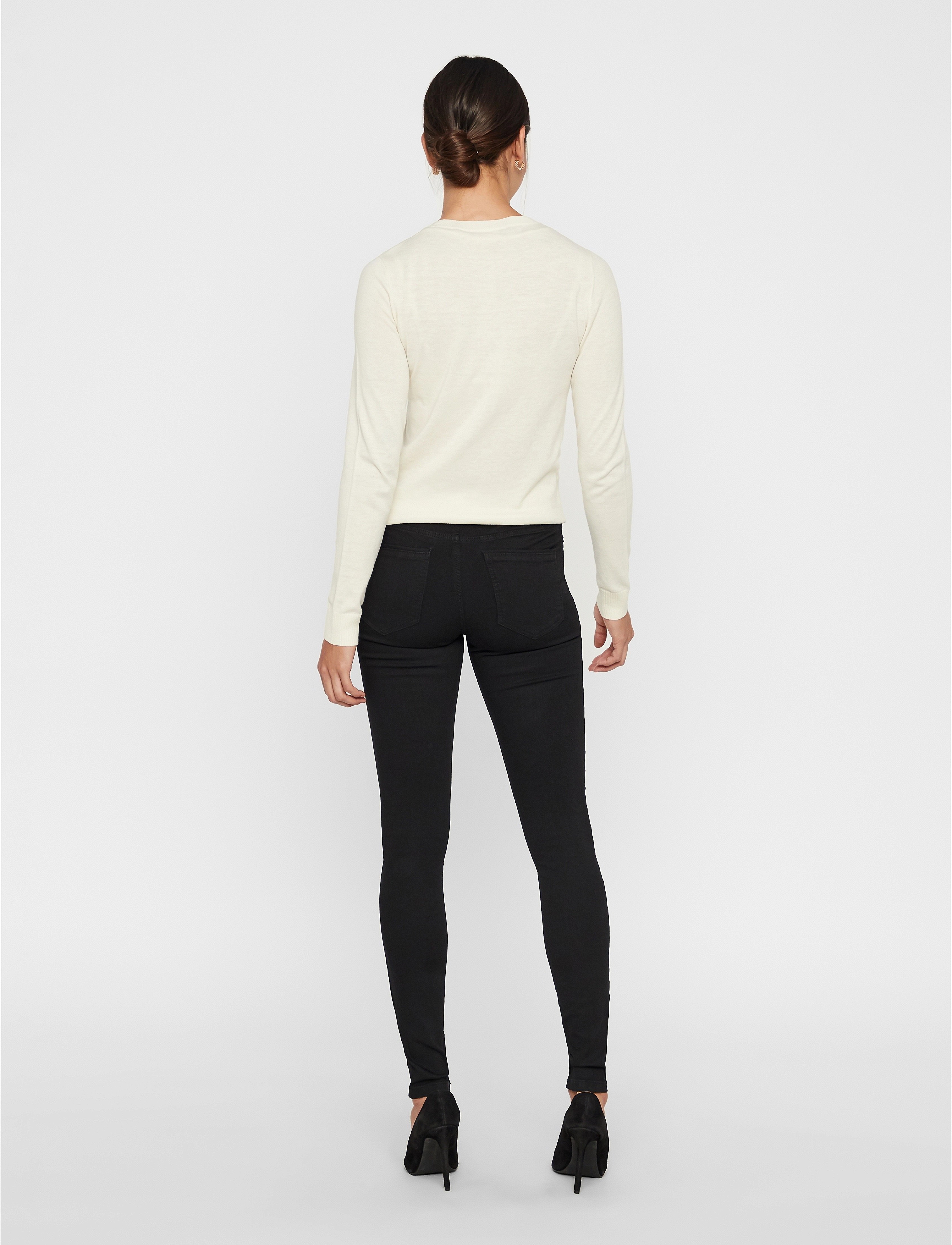 Vero Moda - VMTANYA MR S PIPING JEANS VI120 GA NOOS - dżinsy skinny fit - black - 3
