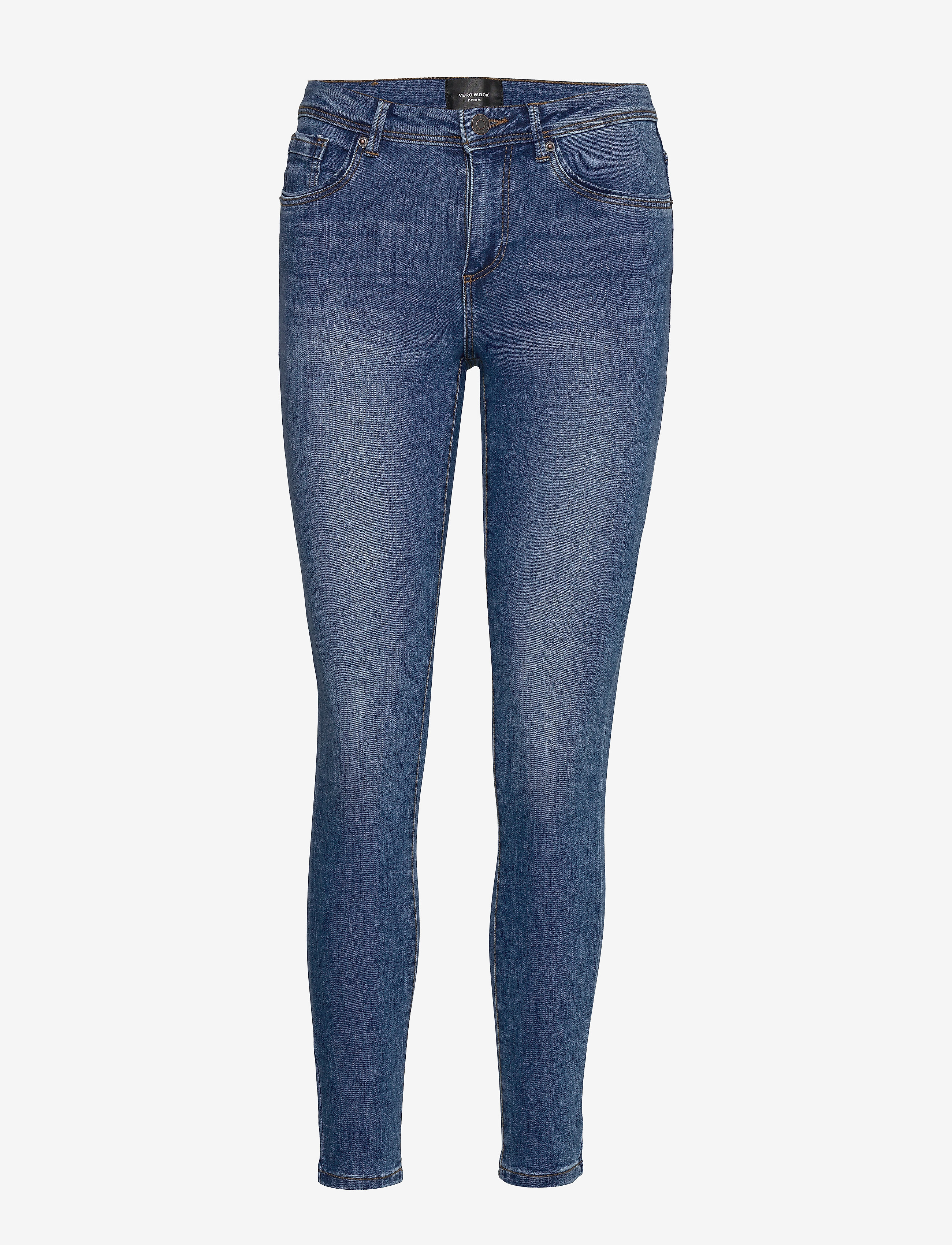 Vero Moda VMTANYA MR S PIPING JEANS VI349 GA NOOS - Riided - MEDIUM BLUE DENIM / blue