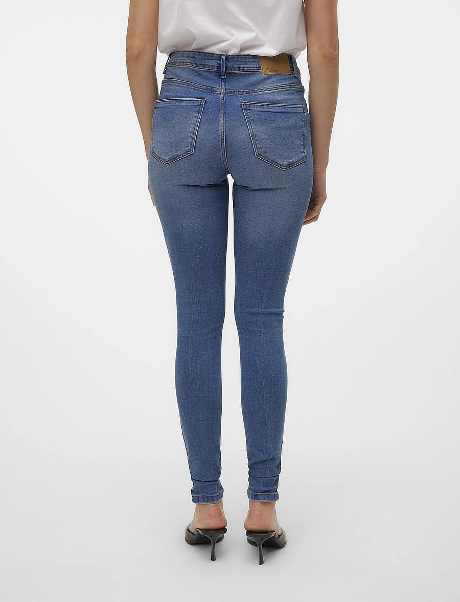 Vero Moda - VMTANYA MR S PIPING JEANS VI349 GA NOOS - skinny jeans - medium blue denim - 3