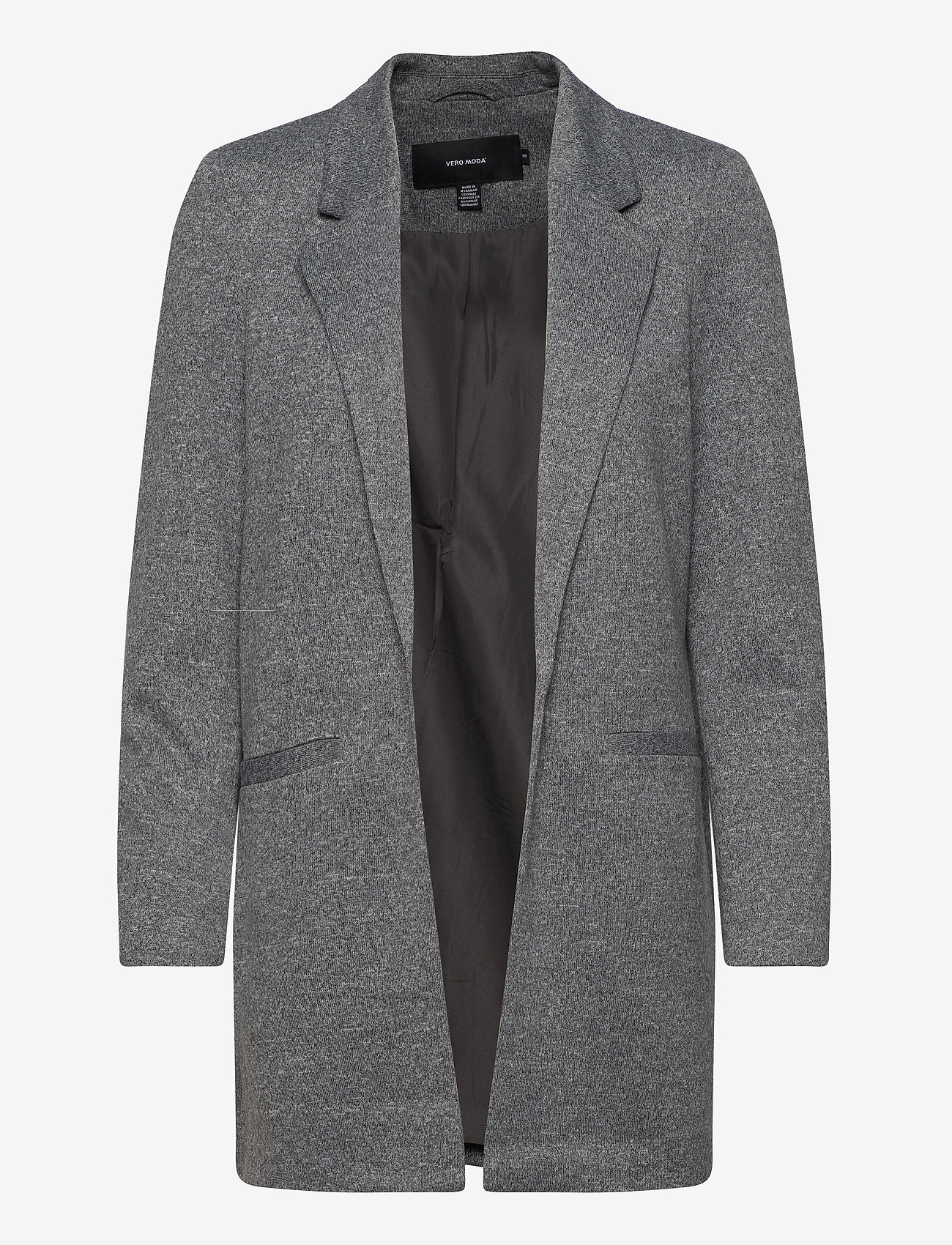 Vero Moda - VMJANEY L/S LONG BLAZER - dark grey melange - 0