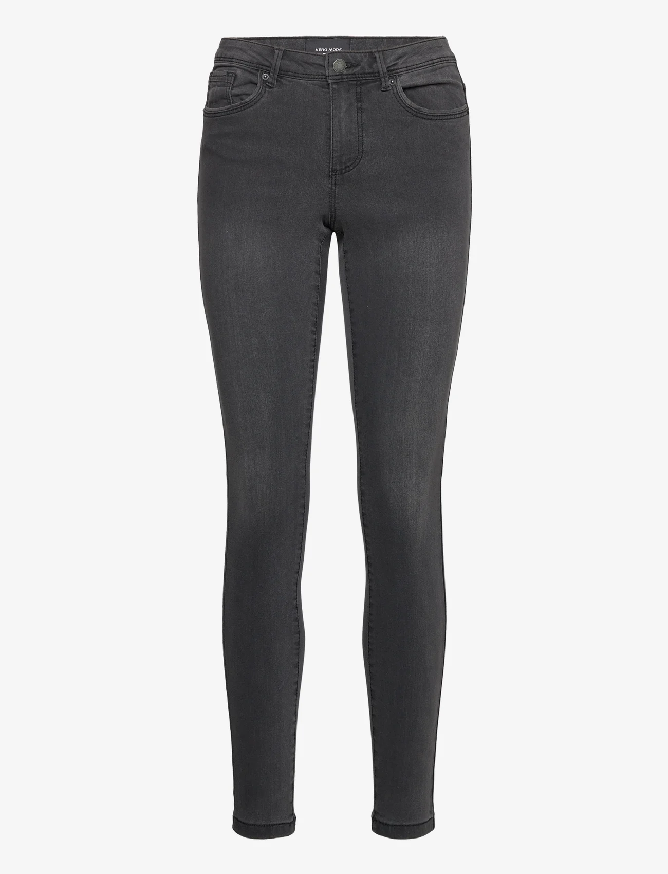 Vero Moda - VMTANYA MR S PIPING JEANS VI207 GA NOOS - slim jeans - dark grey denim - 0