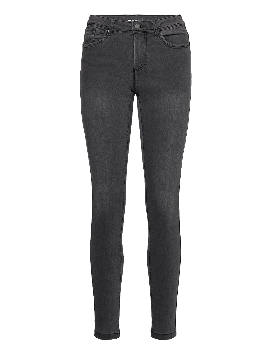 Vero Moda - VMTANYA MR S PIPING JEANS VI207 GA NOOS - jeans skinny - dark grey denim - 1