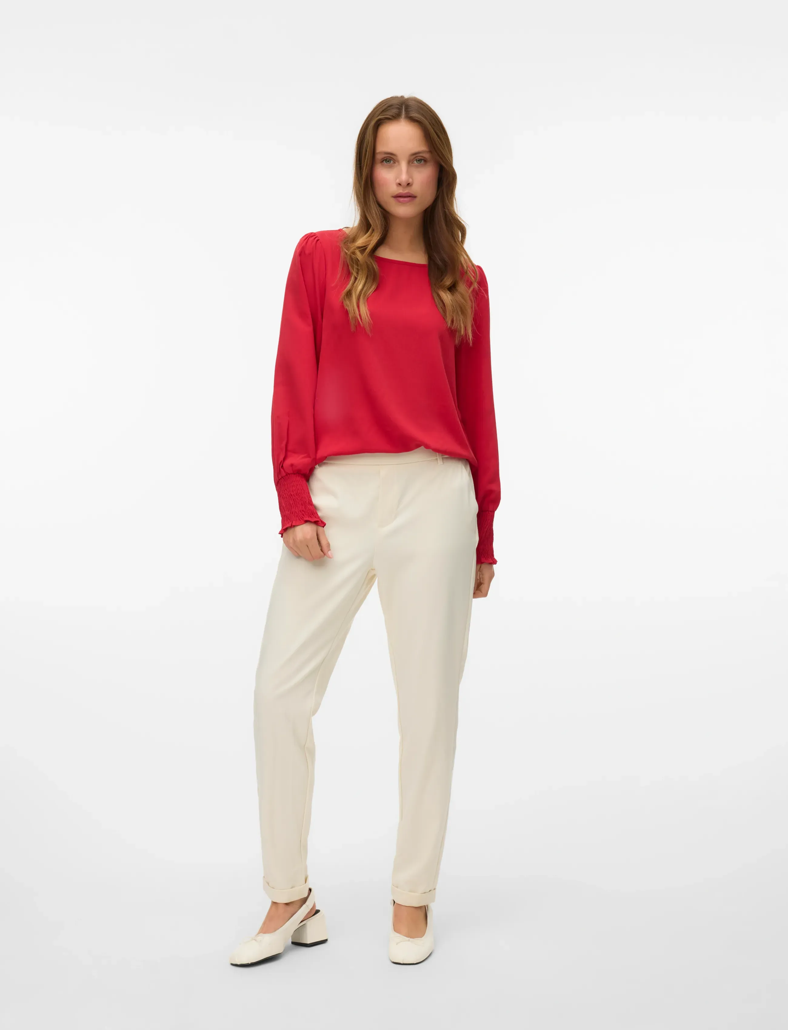 VERO MODA Vmmaya Mw Loose Solid Pant Noos kostymbyxor dam – bild 3