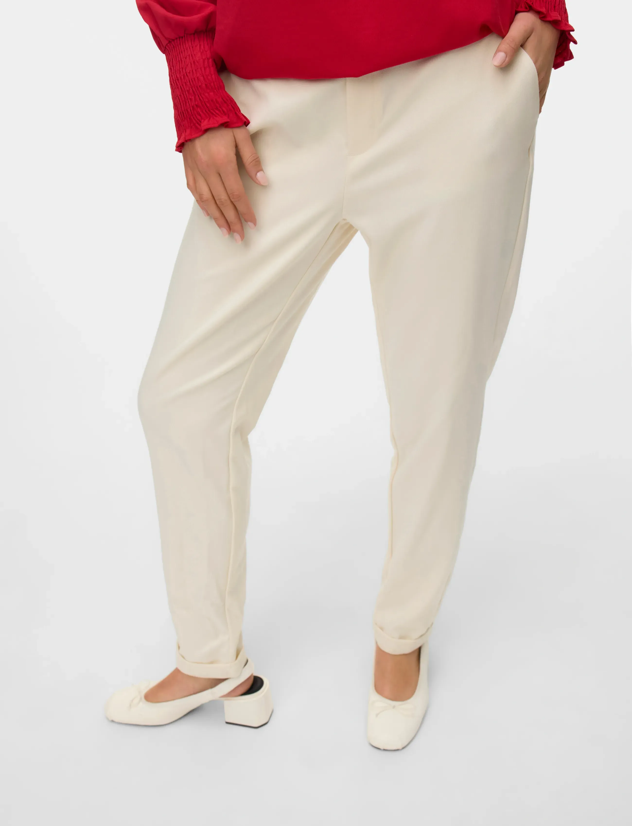VERO MODA Vmmaya Mw Loose Solid Pant Noos kostymbyxor dam – bild 4