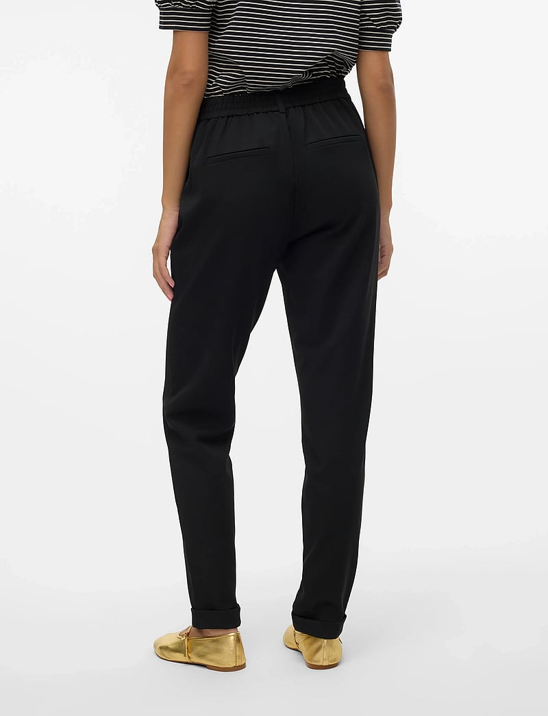 Vero Moda - VMMAYA MW LOOSE SOLID PANT NOOS - slim fit hosen - black - 3