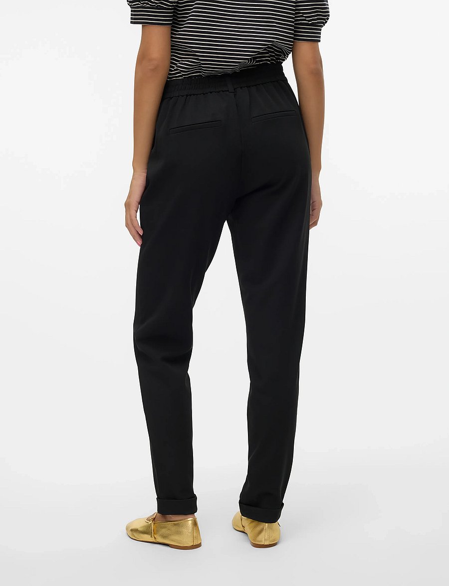 Vero Moda - VMMAYA MW LOOSE SOLID PANT NOOS - slim fit spodnie - black - 3