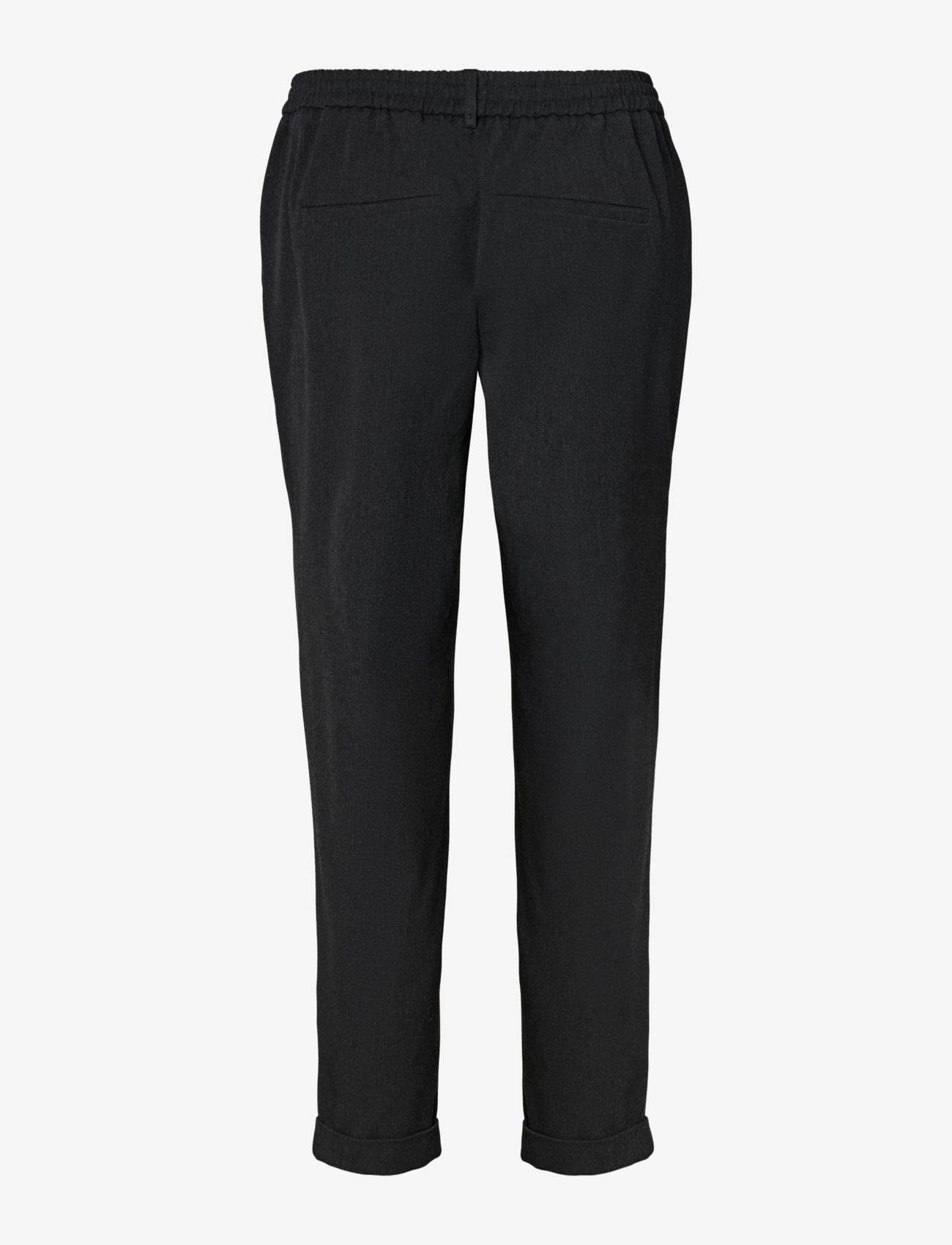 Vero Moda - VMMAYA MW LOOSE SOLID PANT NOOS - slim fit-byxor - dark grey melange - 2