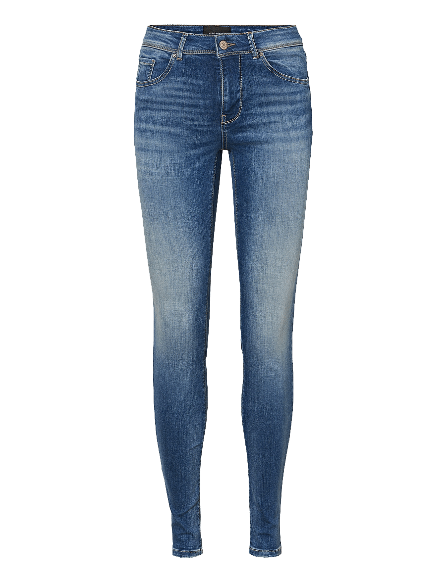 Vero Moda - VMLUX MR SLIM JEANS RI310 NOOS - liibuvad teksad - medium blue denim - 1