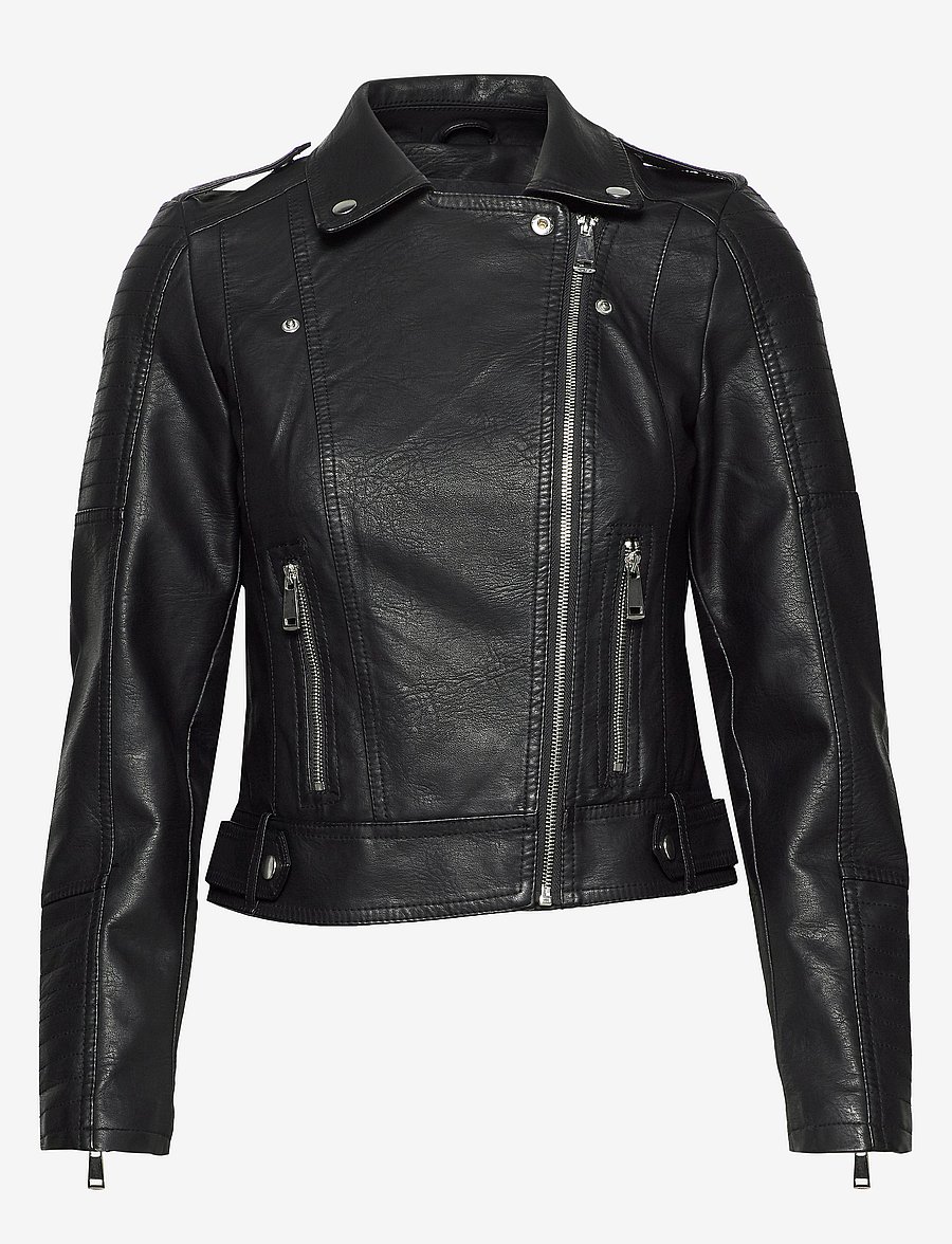 Vero Moda - VMKERRIULTRA SHORT COATED JACKET NOOS - lederjacken - black - 2